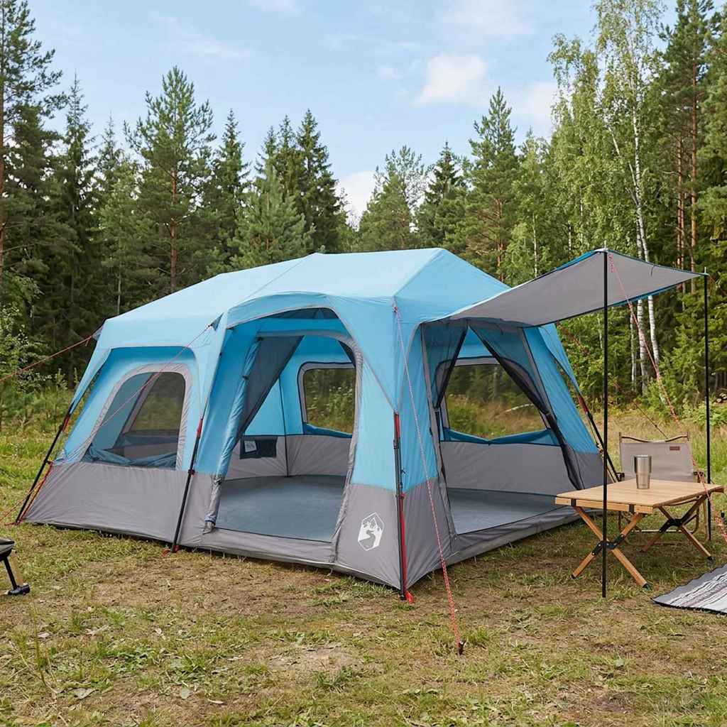 Sofort Zelt 8 Personen Blau 185T Polyester mit PU-Beschichtung