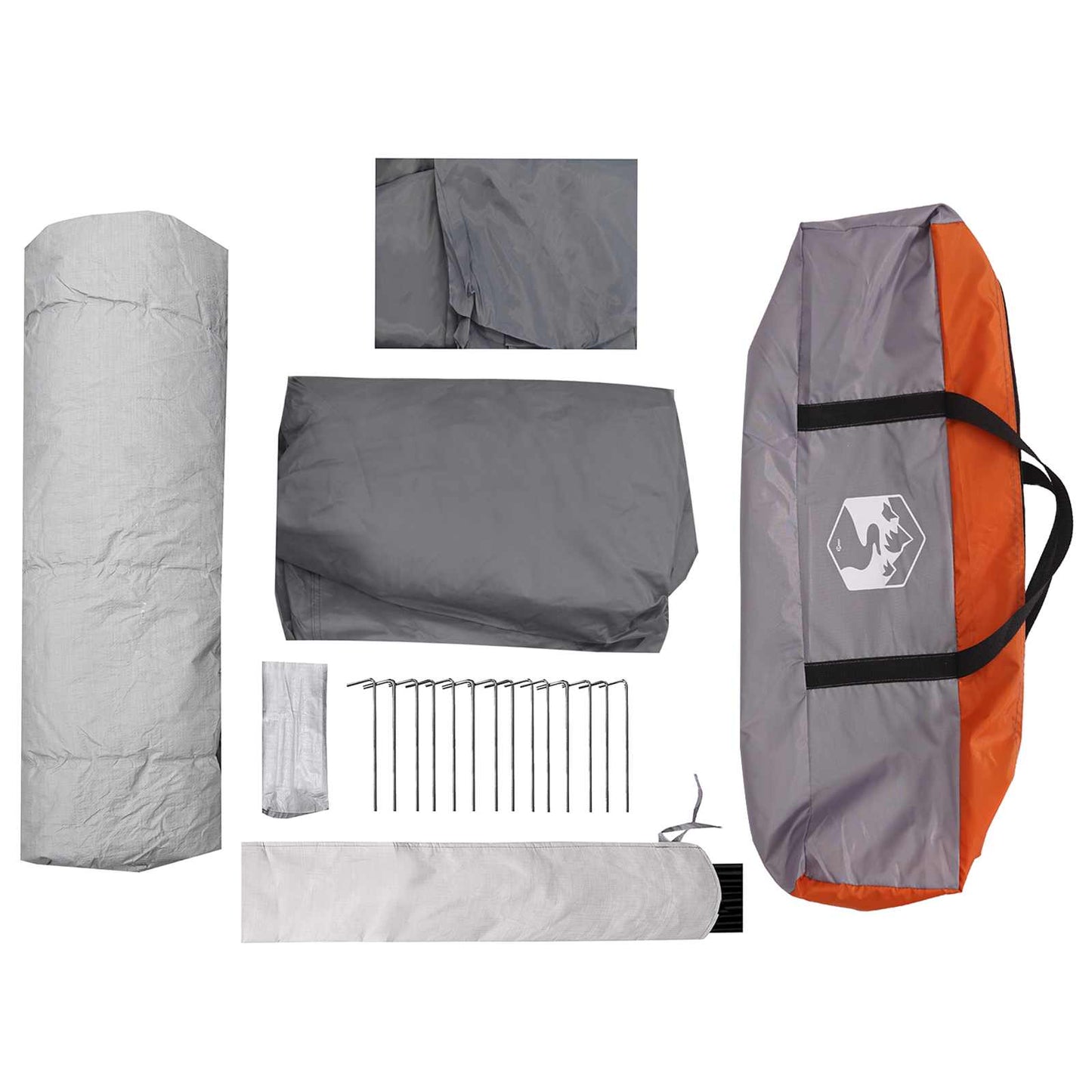 Sofort Zelt 8 Personen Grau und Orange