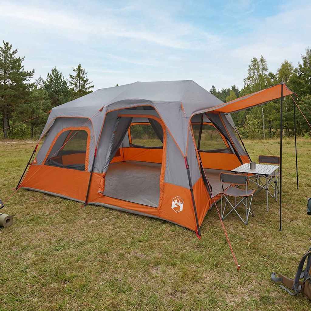 Sofort Zelt 8 Personen Grau und Orange