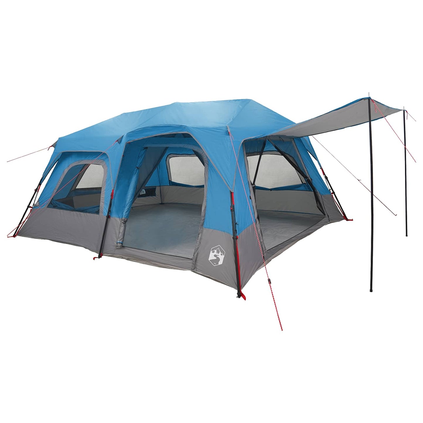 Sofort Zelt 10 Personen Blau 185T Polyester mit PU-Beschichtung