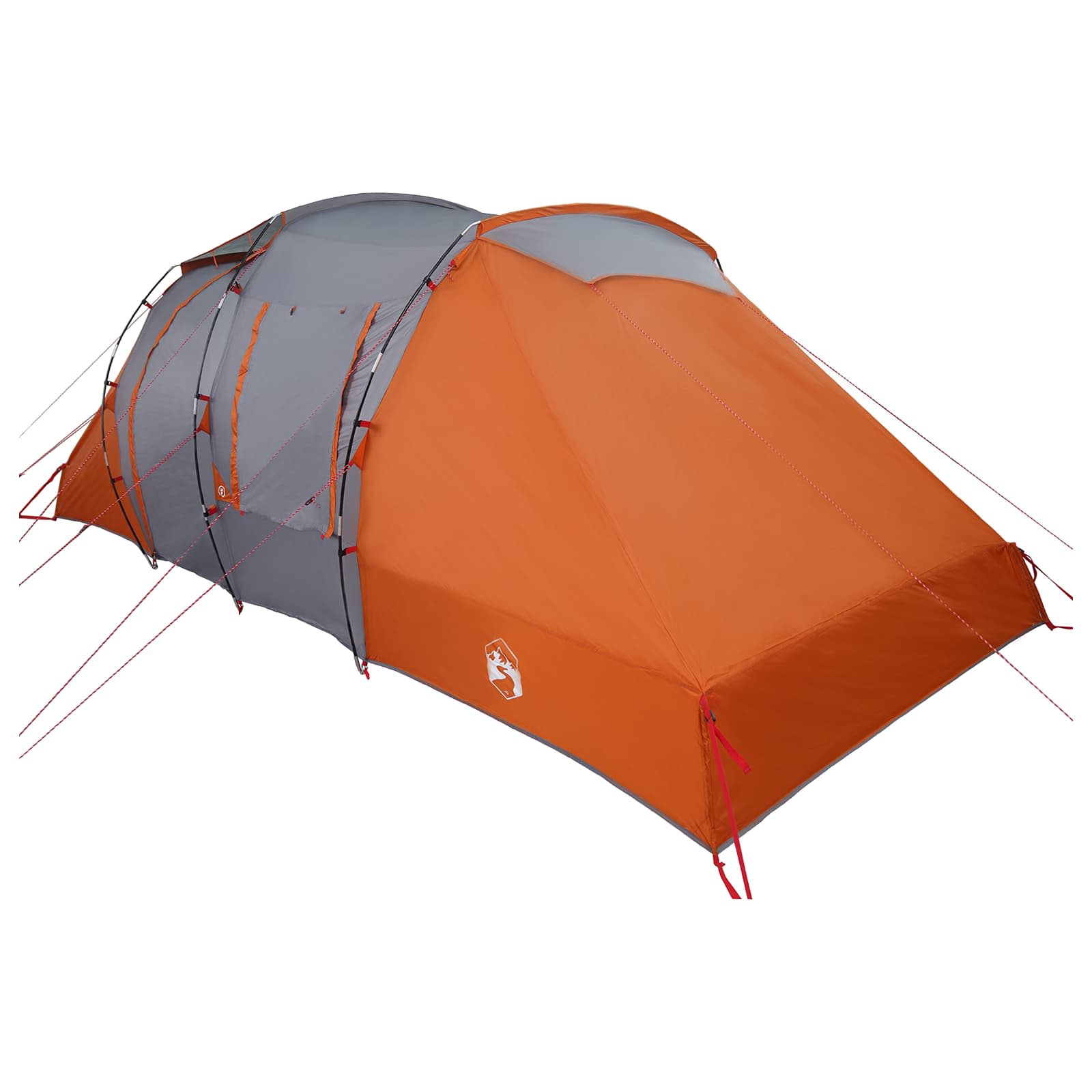 Sofort Zelt 524 x 232 x 192 cm Grau und Orange
