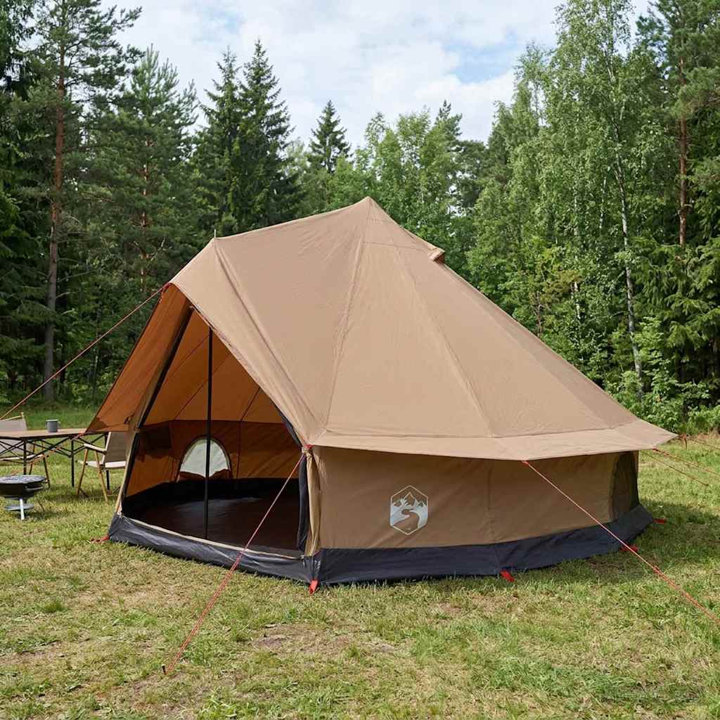 Familienzelt Braun 8-Personen Polybaumwolle