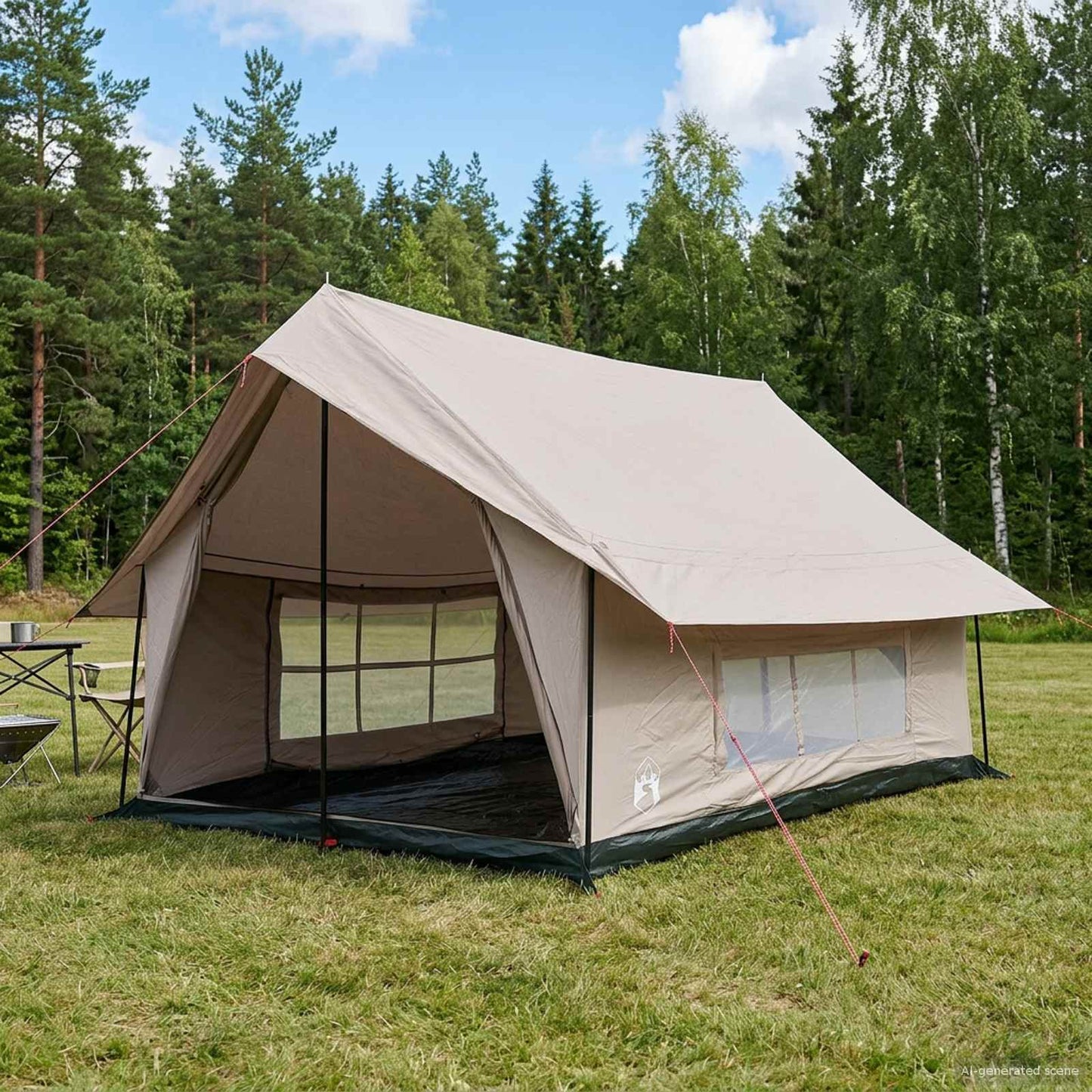 Hütten-Zelt Creme 340 x 246 x 210 cm Polybaumwolle