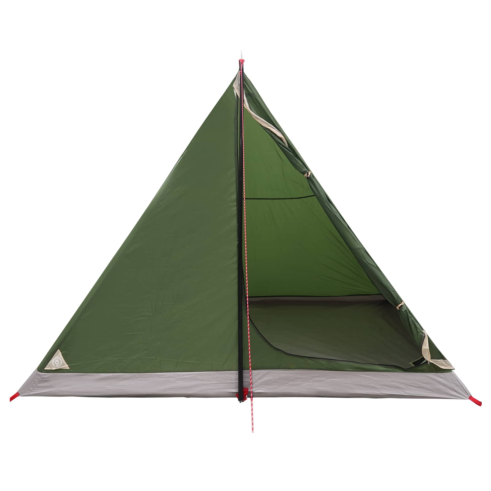 Trekkingzelt 4 Personen Grün 185T Polyester mit PU-Beschichtung