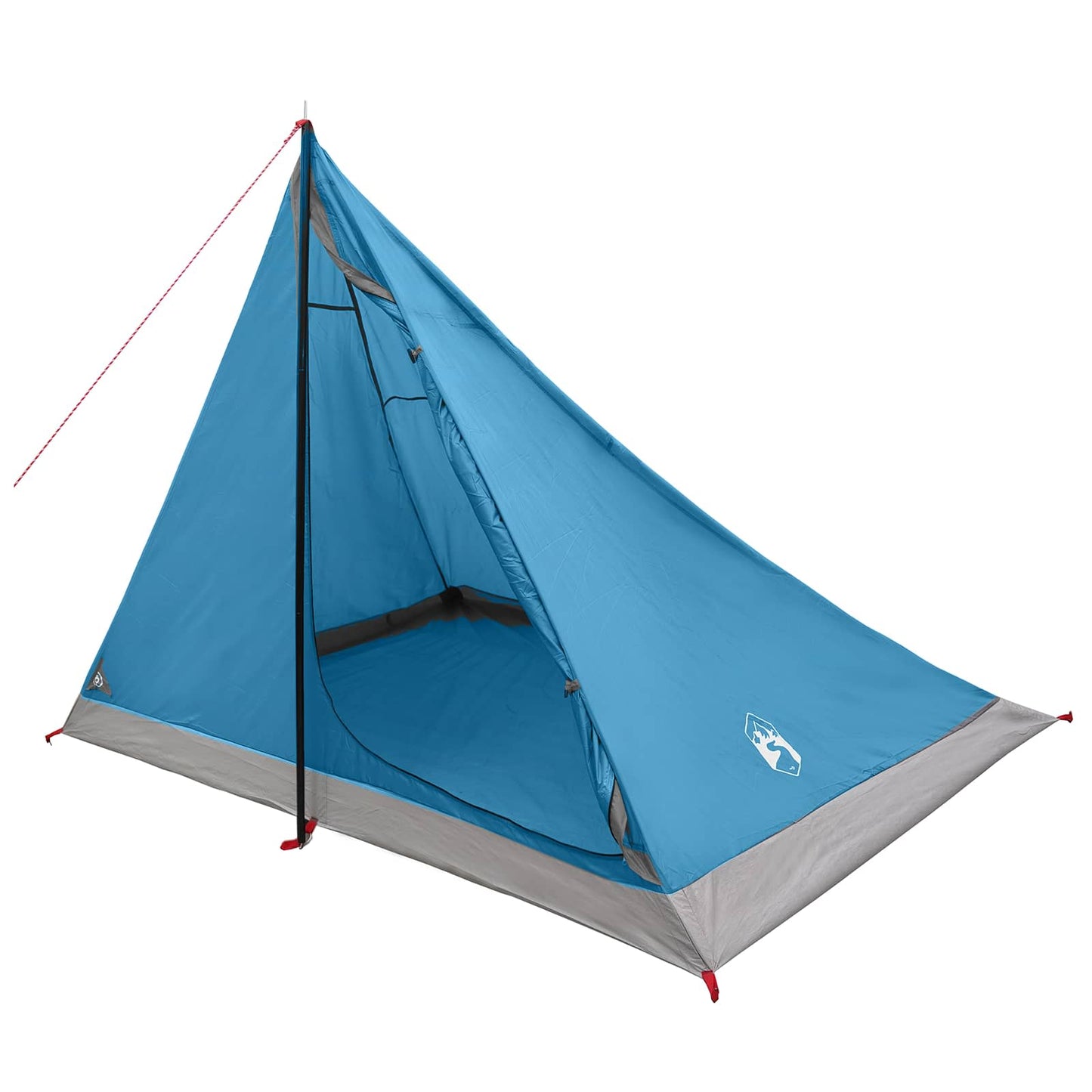 Trekkingzelt 4 Personen Blau 185T Polyester mit PU-Beschichtung
