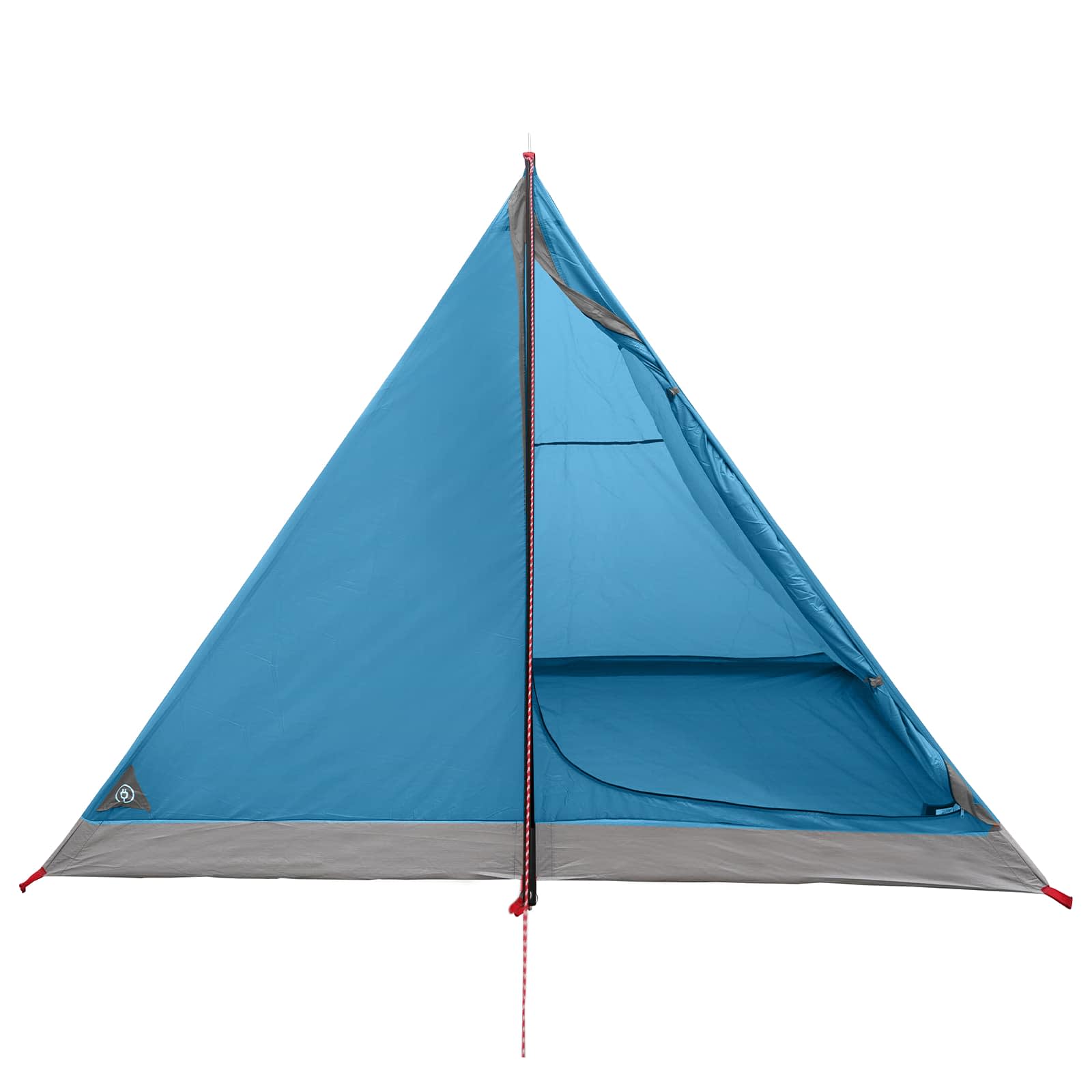 Trekkingzelt 4 Personen Blau 185T Polyester mit PU-Beschichtung