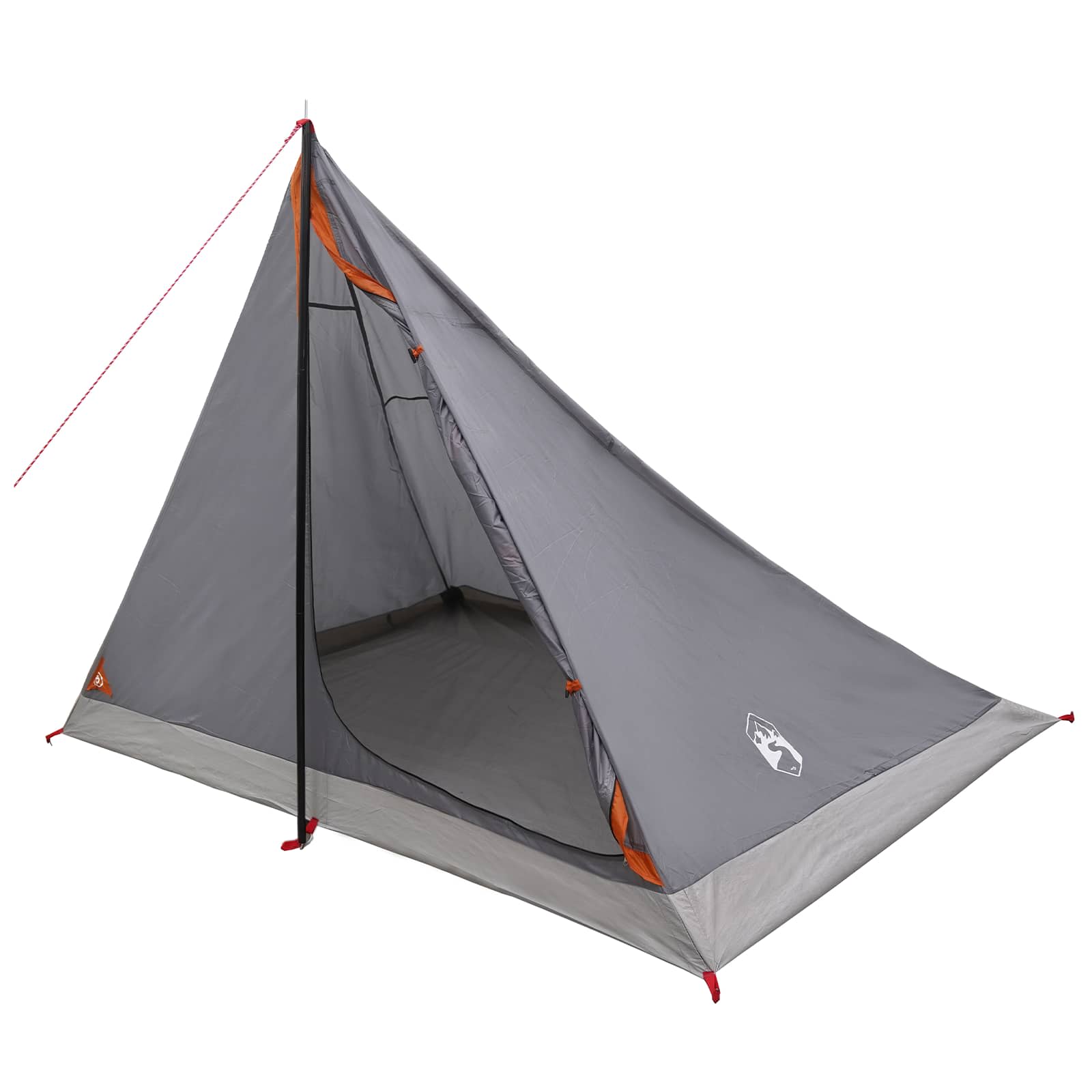 Trekkingzelt 4 Personen Grau und Orange