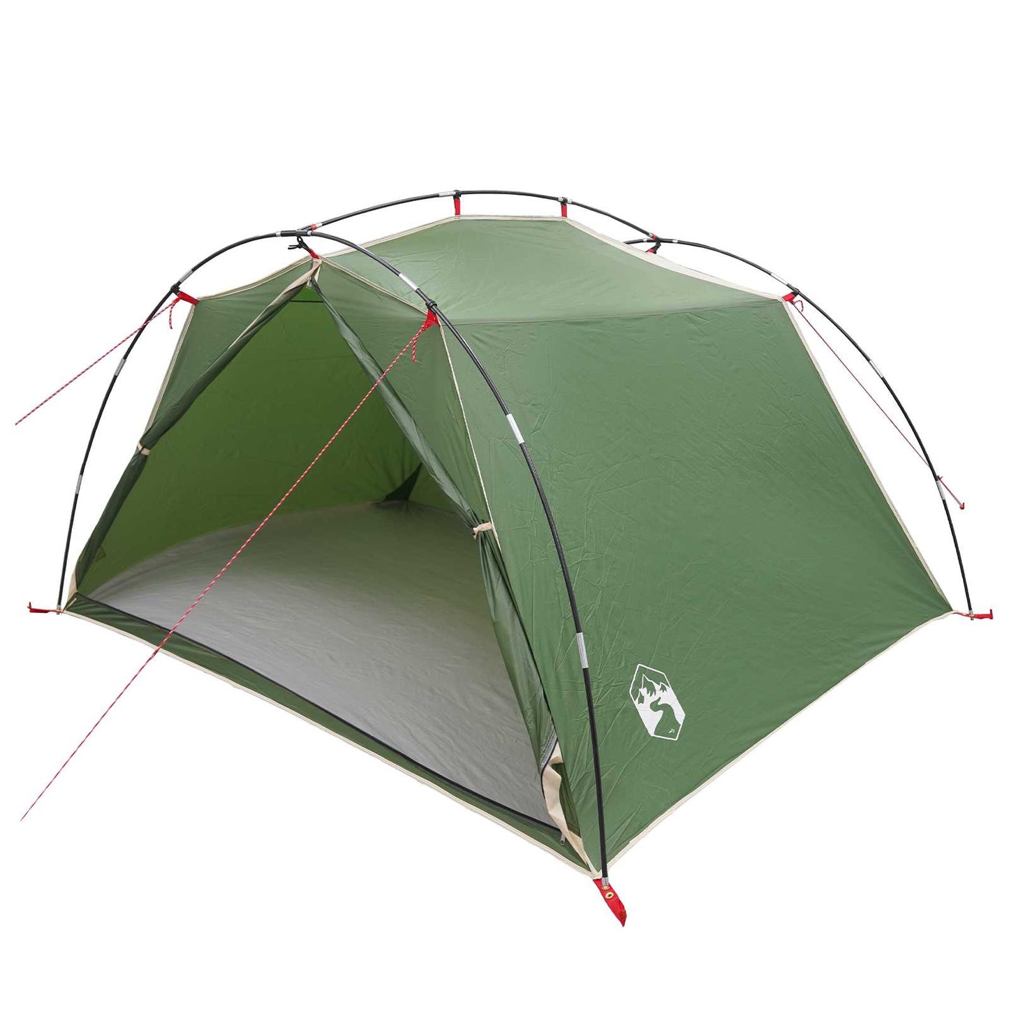 Tunnelzelt 4 Personen Grün 185T Polyester mit PU-Beschichtung