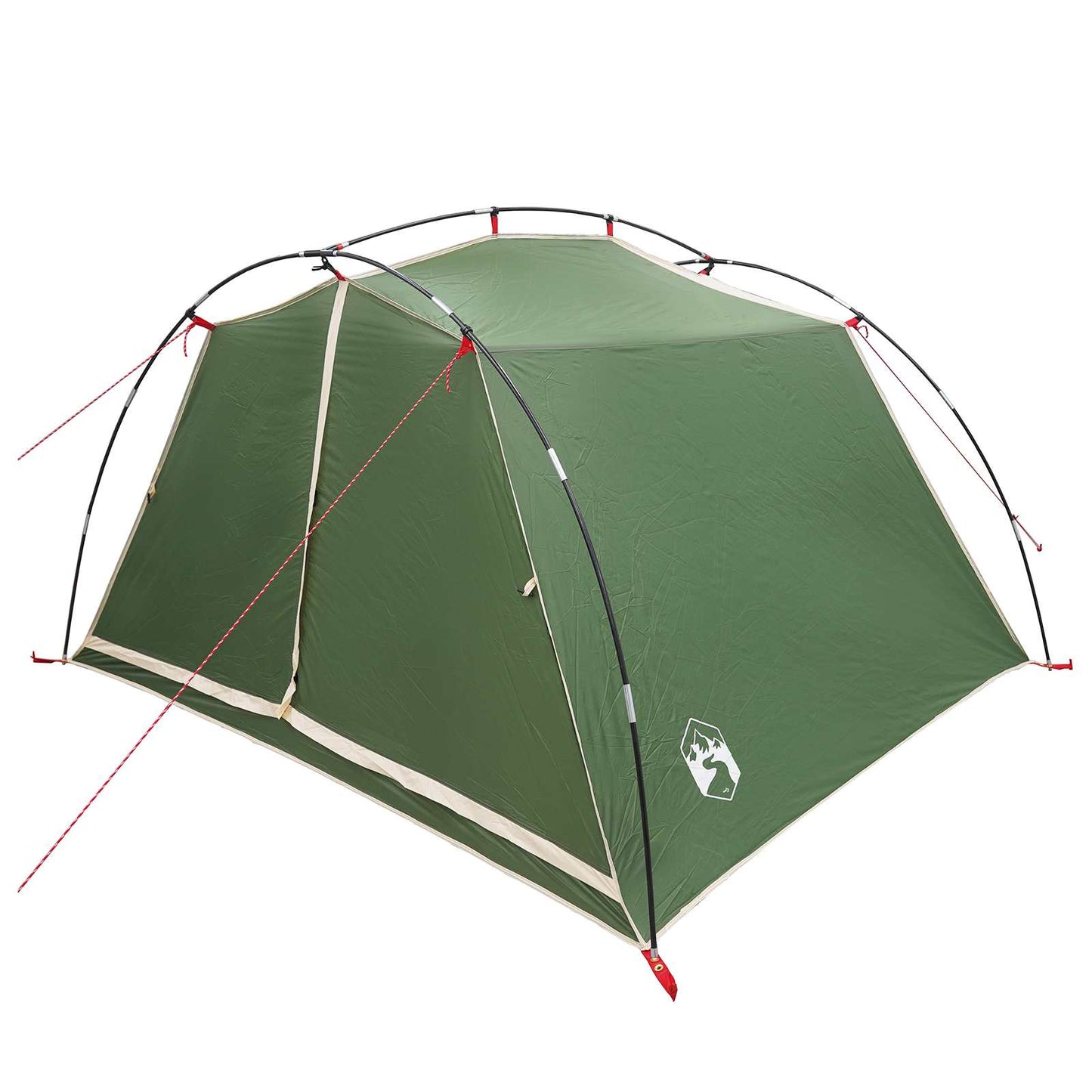 Tunnelzelt 4 Personen Grün 185T Polyester mit PU-Beschichtung