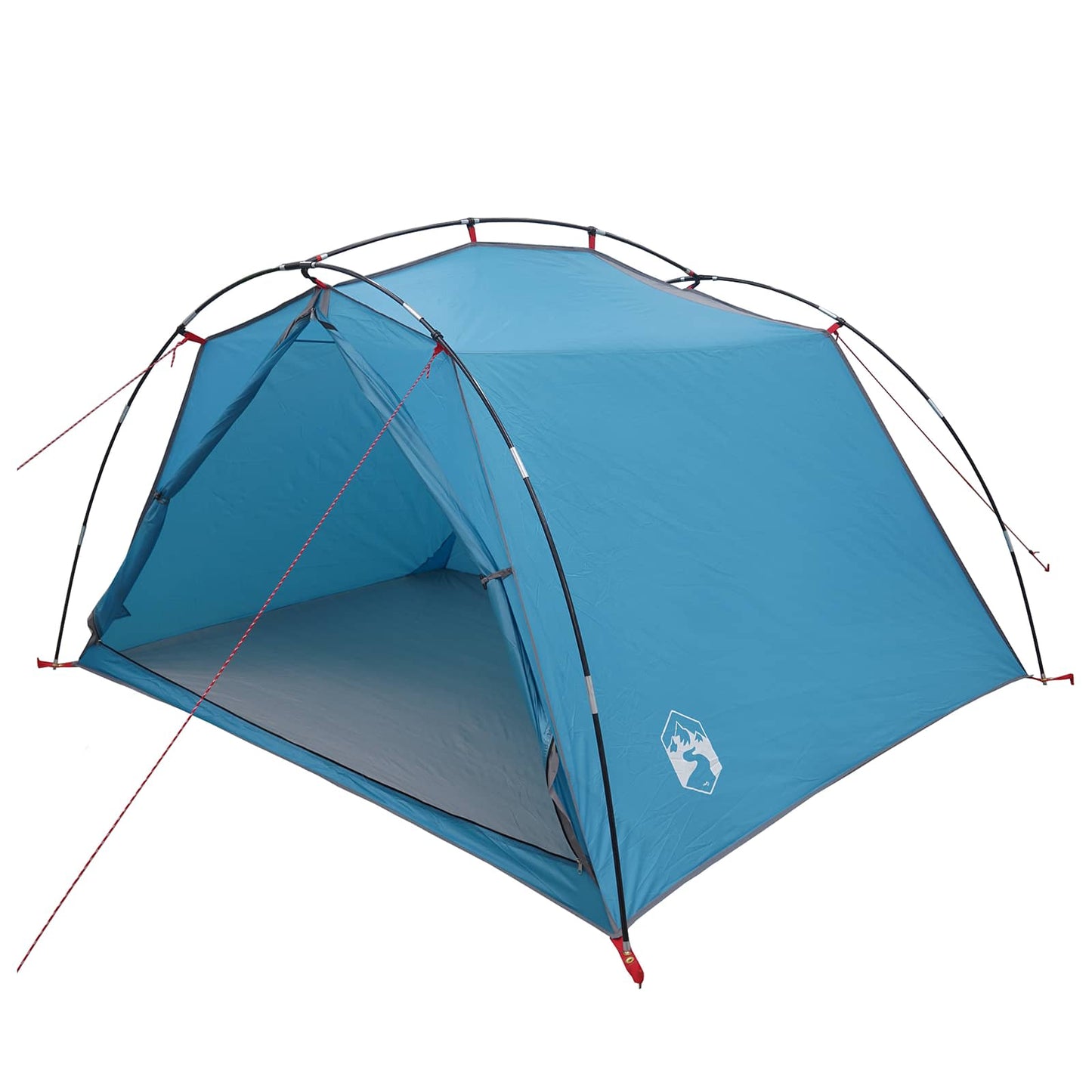 Tunnelzelt 4 Personen Blau 185T Polyester mit PU-Beschichtung