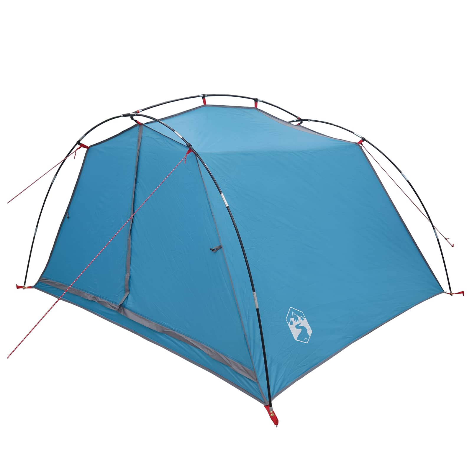 Tunnelzelt 4 Personen Blau 185T Polyester mit PU-Beschichtung