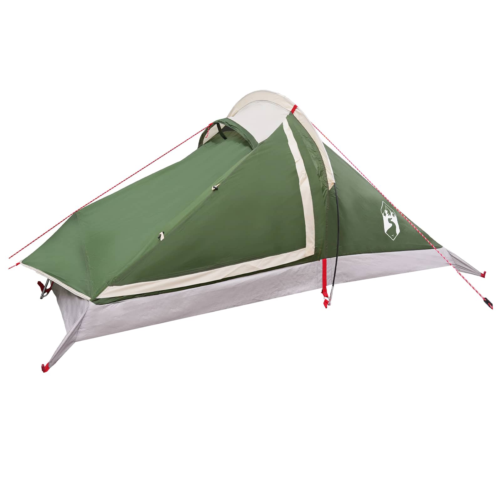 Trekkingzelt 4 Personen Grün 185T Polyester mit PU-Beschichtung