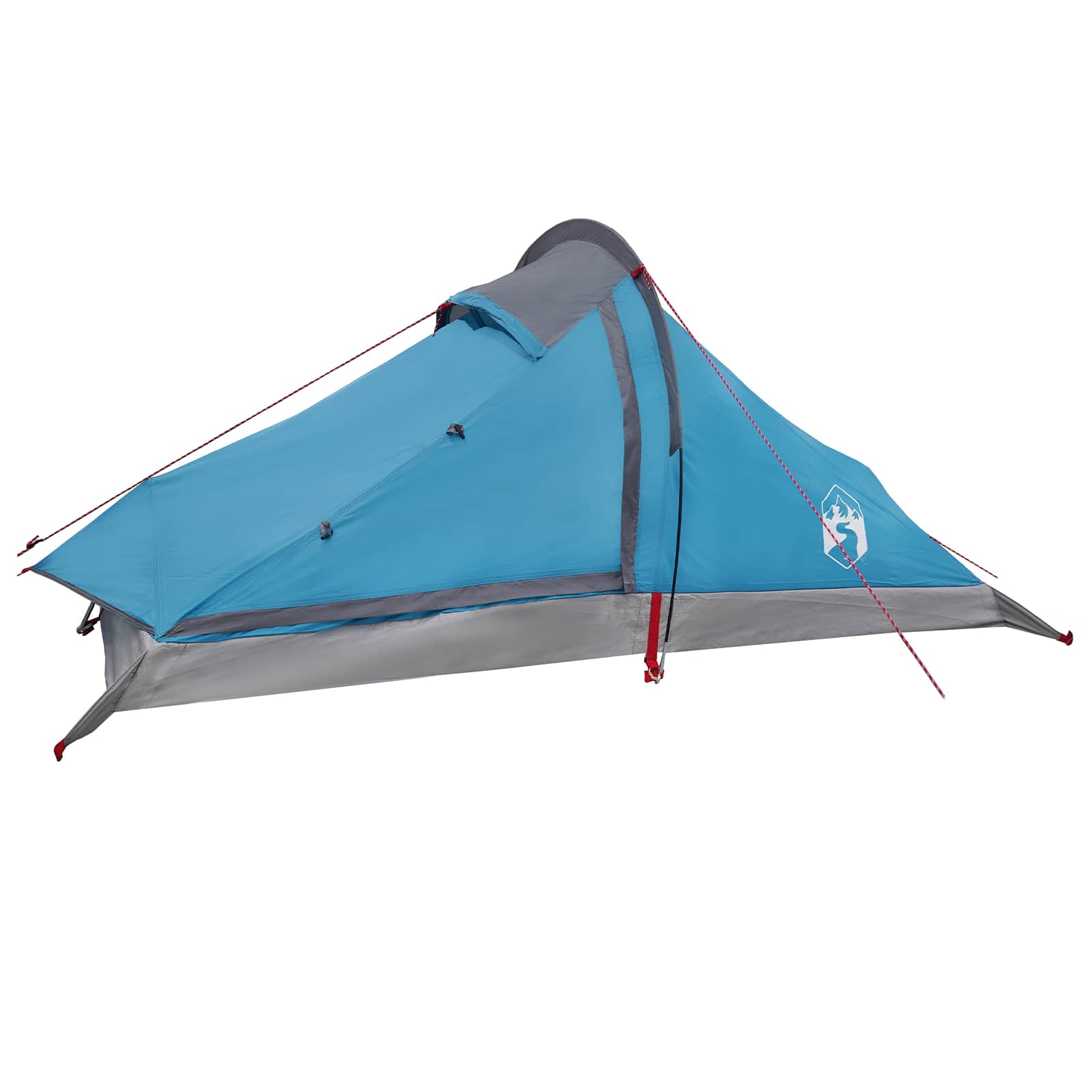 Trekkingzelt 4 Personen Blau 185T Polyester mit PU-Beschichtung
