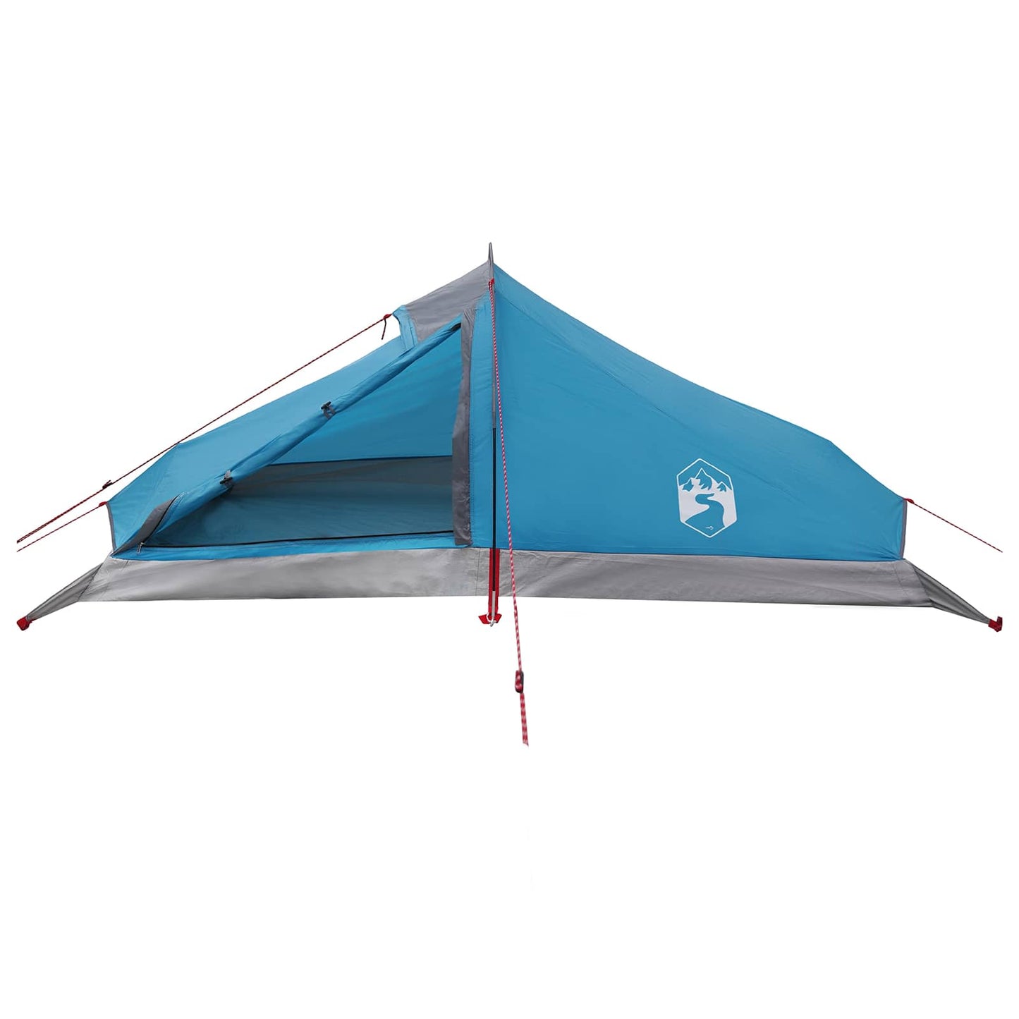 Trekkingzelt 4 Personen Blau 185T Polyester mit PU-Beschichtung
