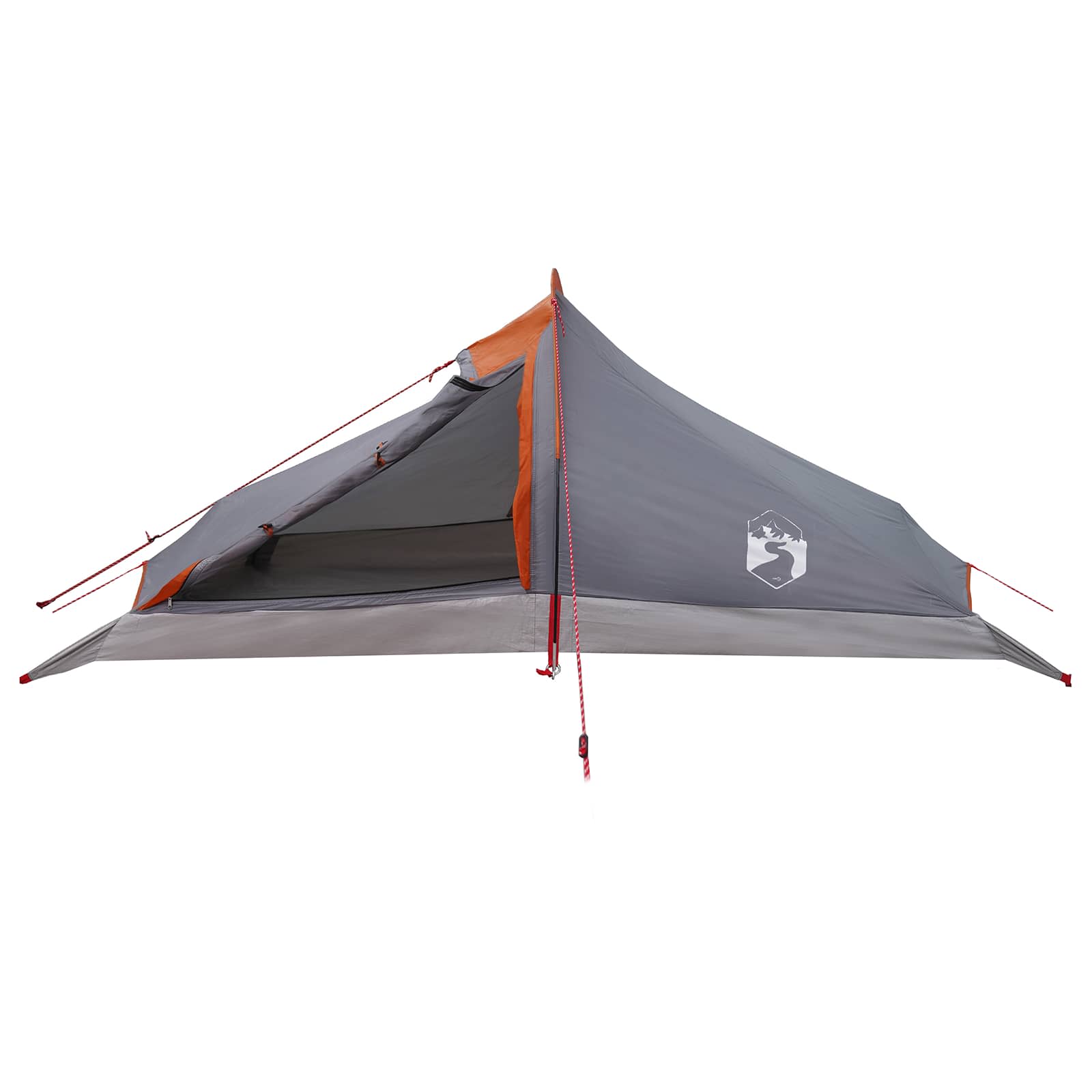 Trekkingzelt 4 Personen Grau und Orange