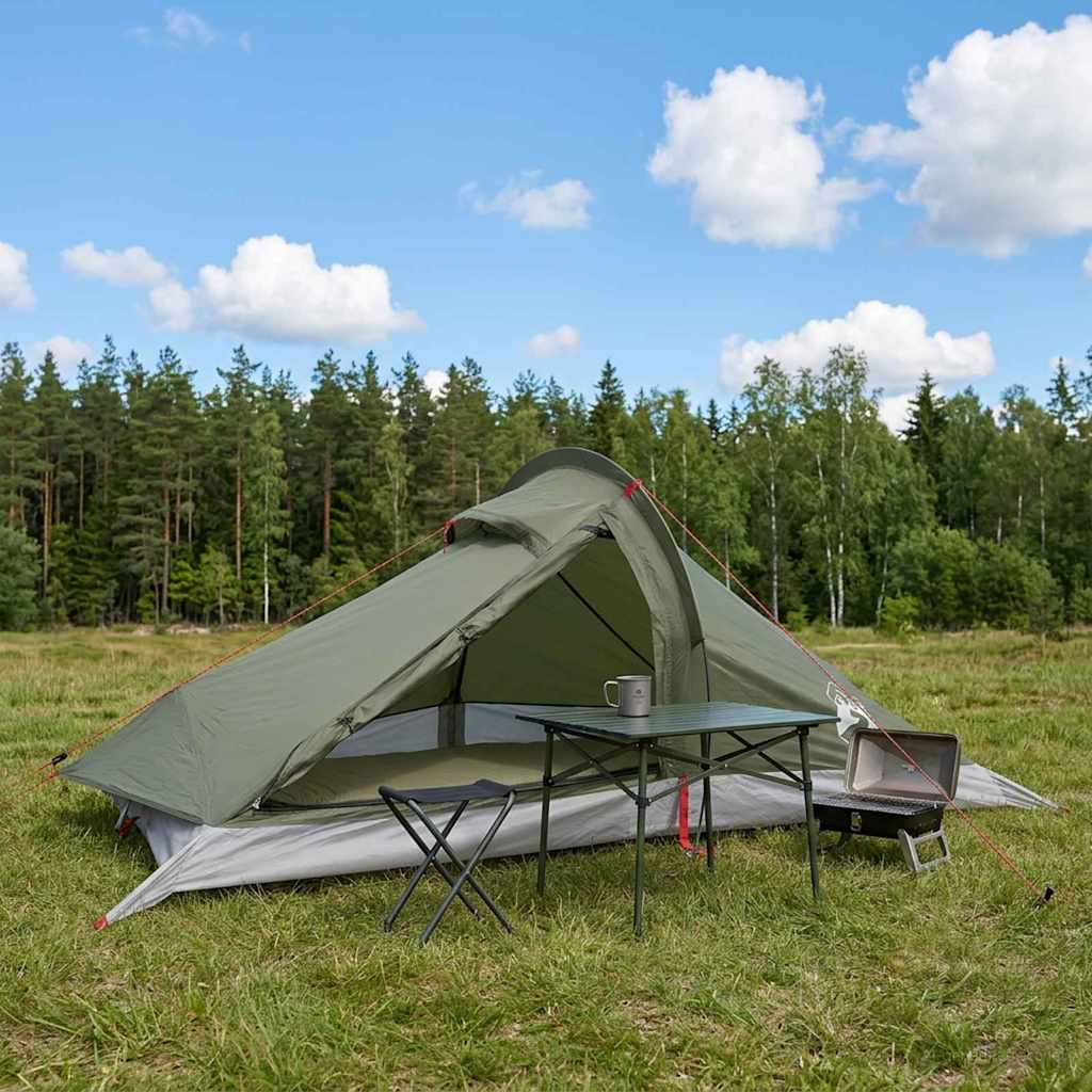 Trekkingzelt 4 Personen Olivgrün