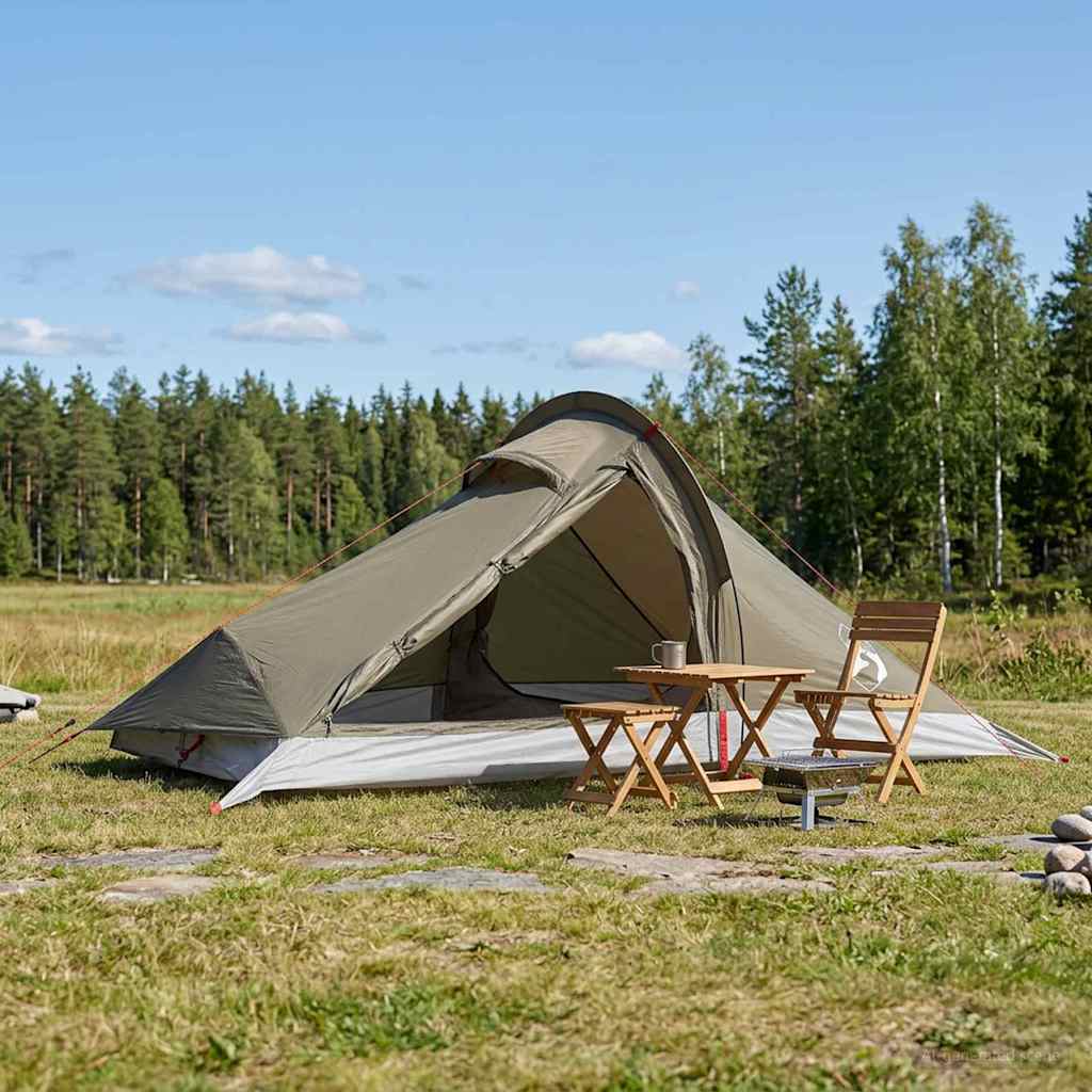 Trekkingzelt 4 Personen Braun und Grau