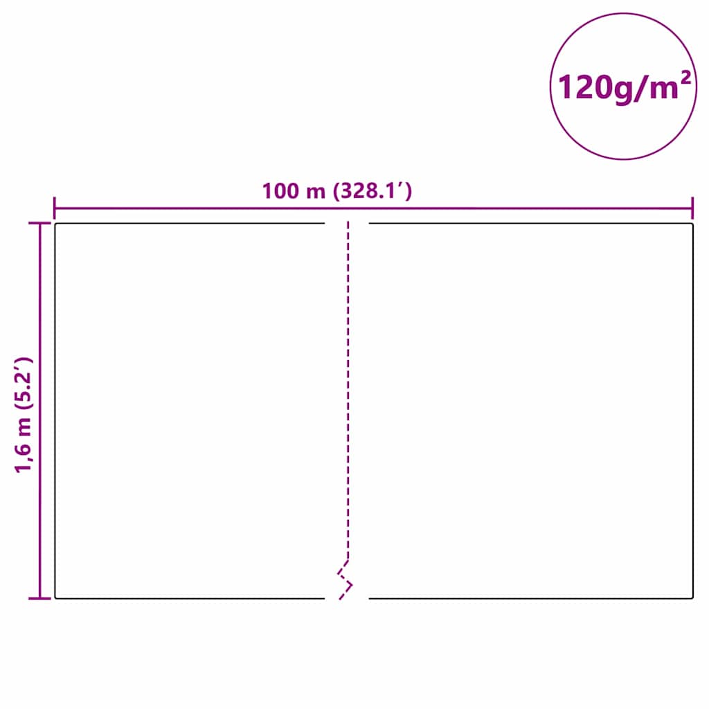 Frostschutz-Pflanzen-Vlies Weiß 100 x 1,6 m Vliesstoff