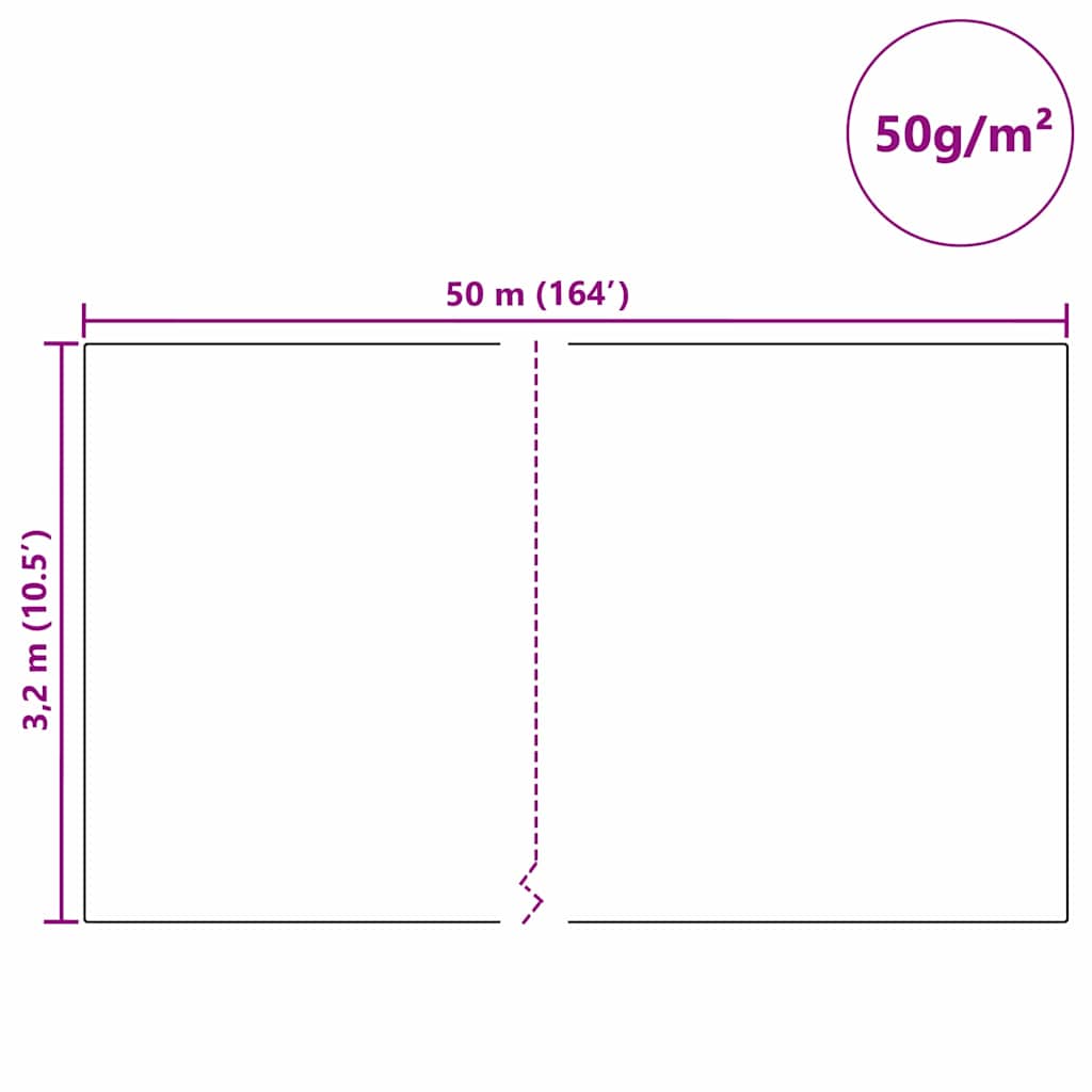 Frostschutz-Pflanzen-Vlies Weiß 50 x 3,2 m Vliesstoff