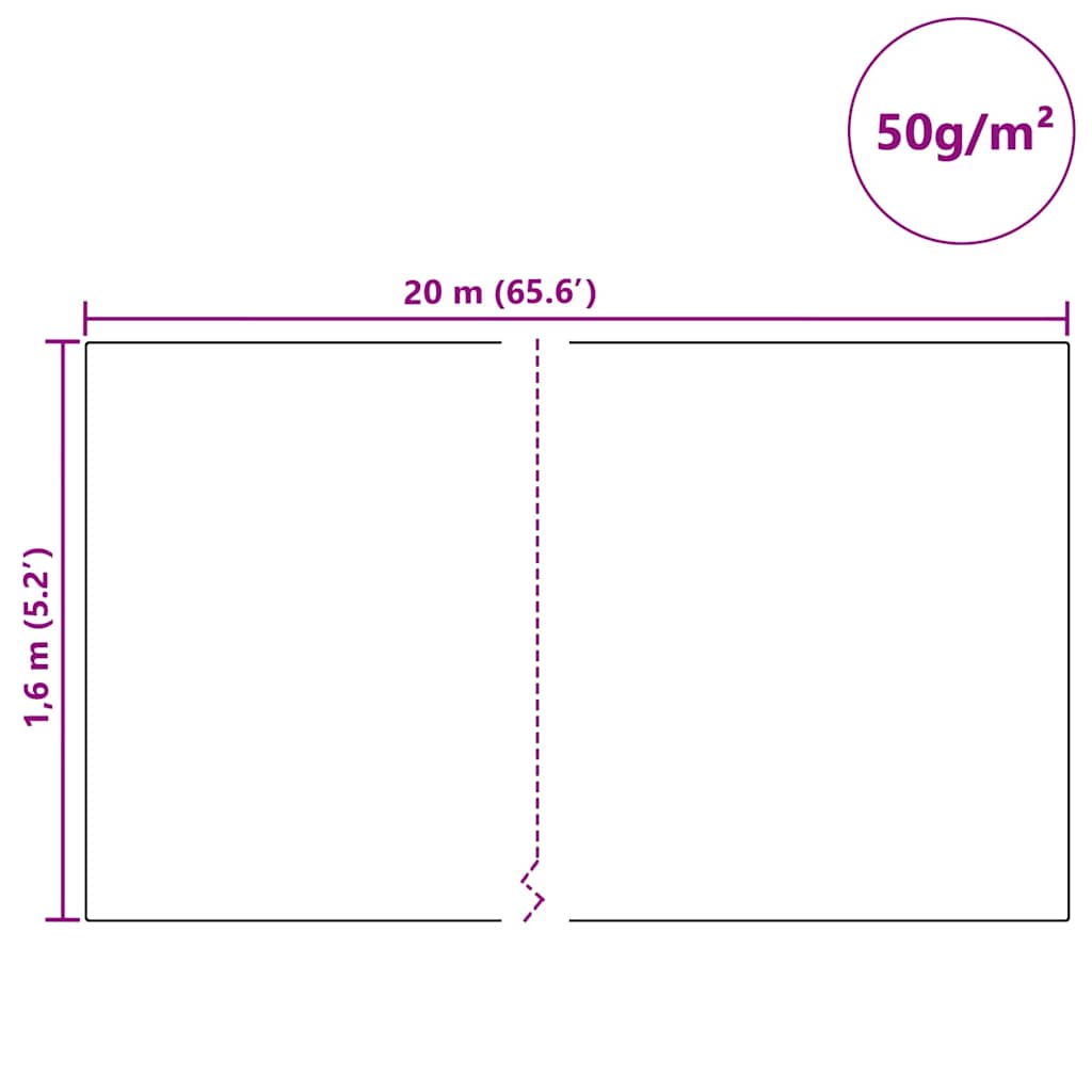 Frostschutz-Pflanzen-Vlies Beige 20 x 1,6 m Vliesstoff