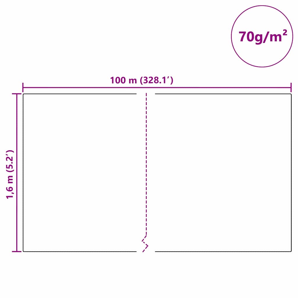 Frostschutz-Pflanzen-Vlies Beige 100 x 1,6 m Vliesstoff