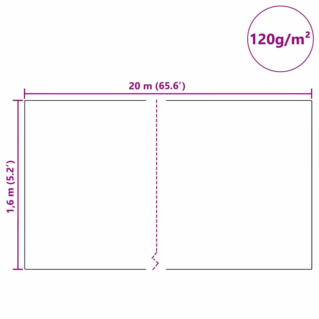 Frostschutz-Pflanzen-Vlies Beige 20 x 1,6 m Vliesstoff
