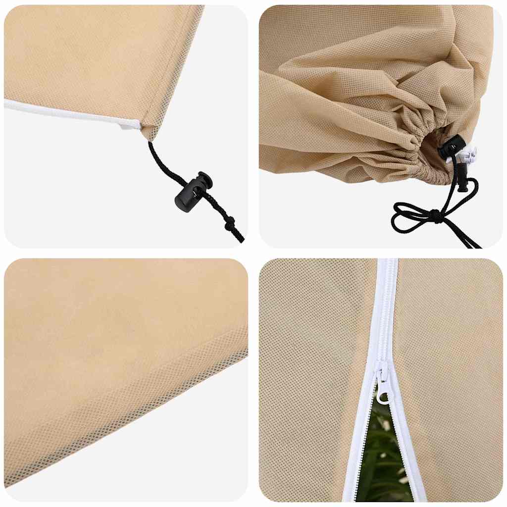 Frostschutzpflanzenfleeceabdeckungen 5 stk. Beige 1,55 x 1 m