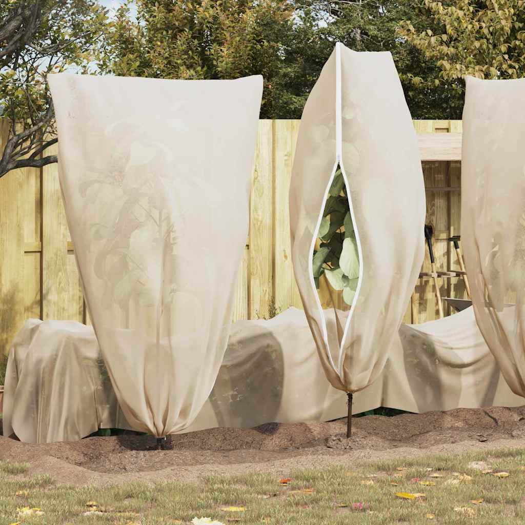 Frostschutzpflanzenfleeceabdeckungen 5 stk. Beige 1,55 x 1,55 m