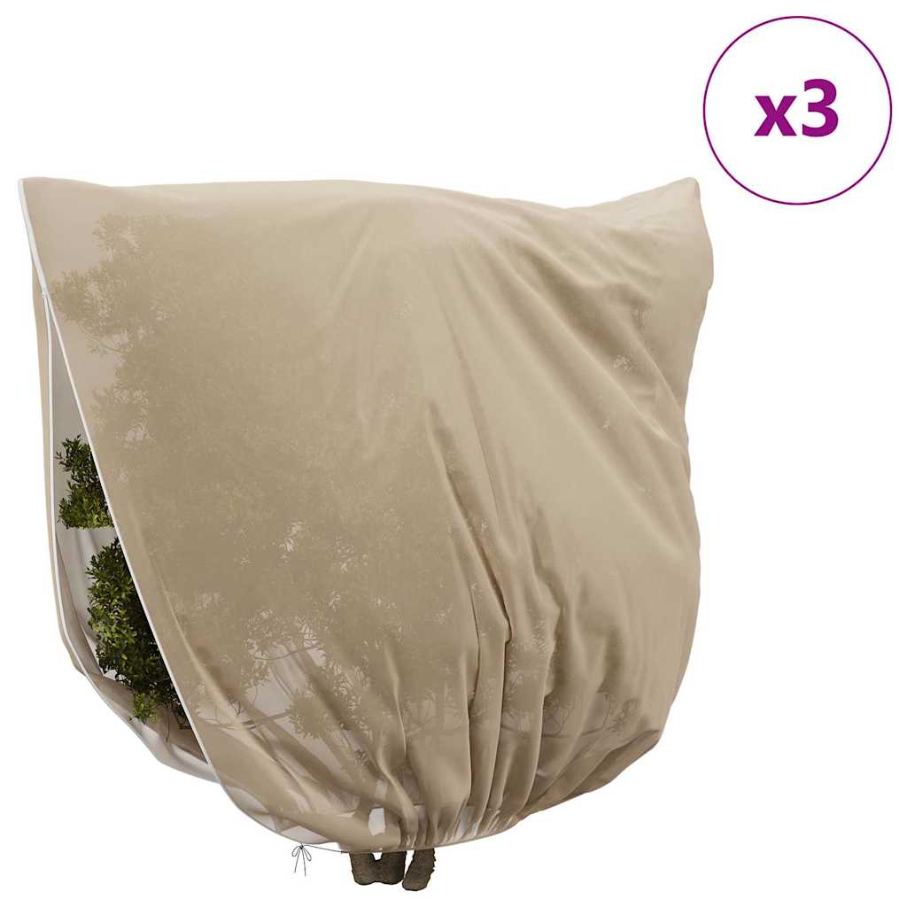Frostschutzpflanzenfleeceabdeckungen 3 stk. Beige 3,5 x 3,93 m