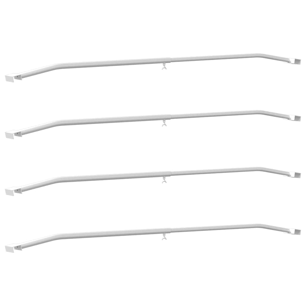 Planehalterung für Anhänger 4 Silber 102-155 cm Aluminium