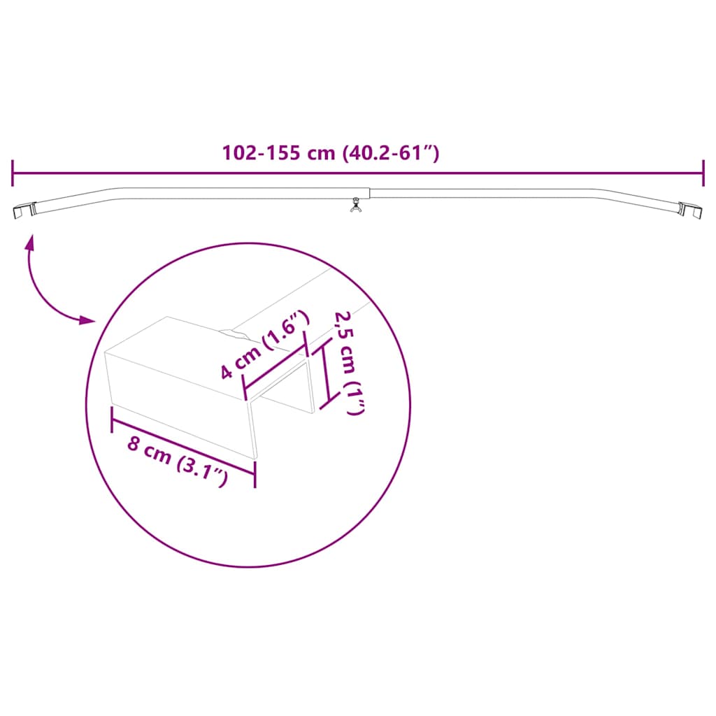 Planehalterung für Anhänger 4 Silber 102-155 cm Aluminium