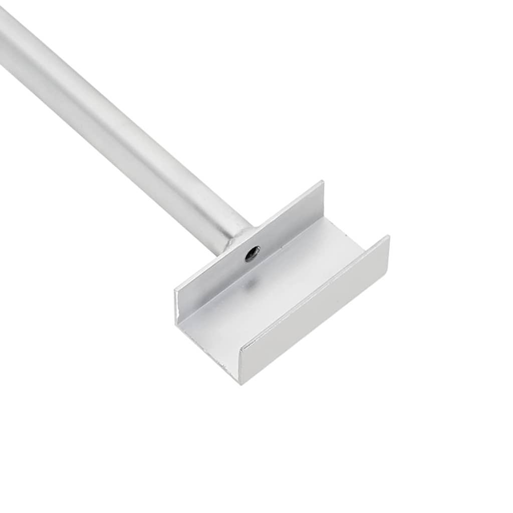 Planehalterung für Anhänger 2 Silber 136-218 cm Aluminium