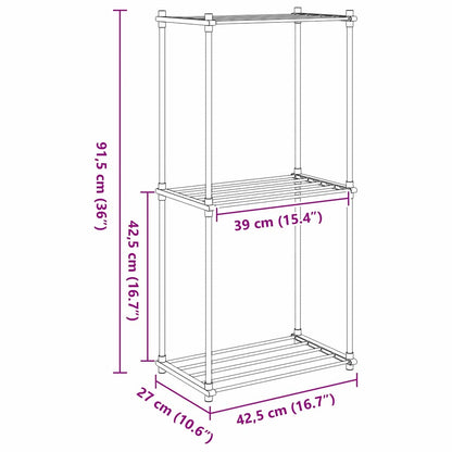 Tubular Shelf mit Speicher Weiß 42,5 x 27 x 91,5 cm Aluminium