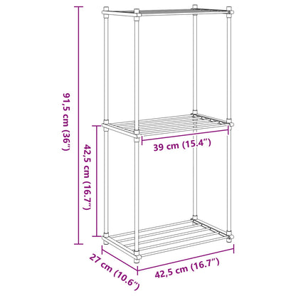 Tubular Shelf mit Speicher Weiß 42,5 x 27 x 91,5 cm Aluminium