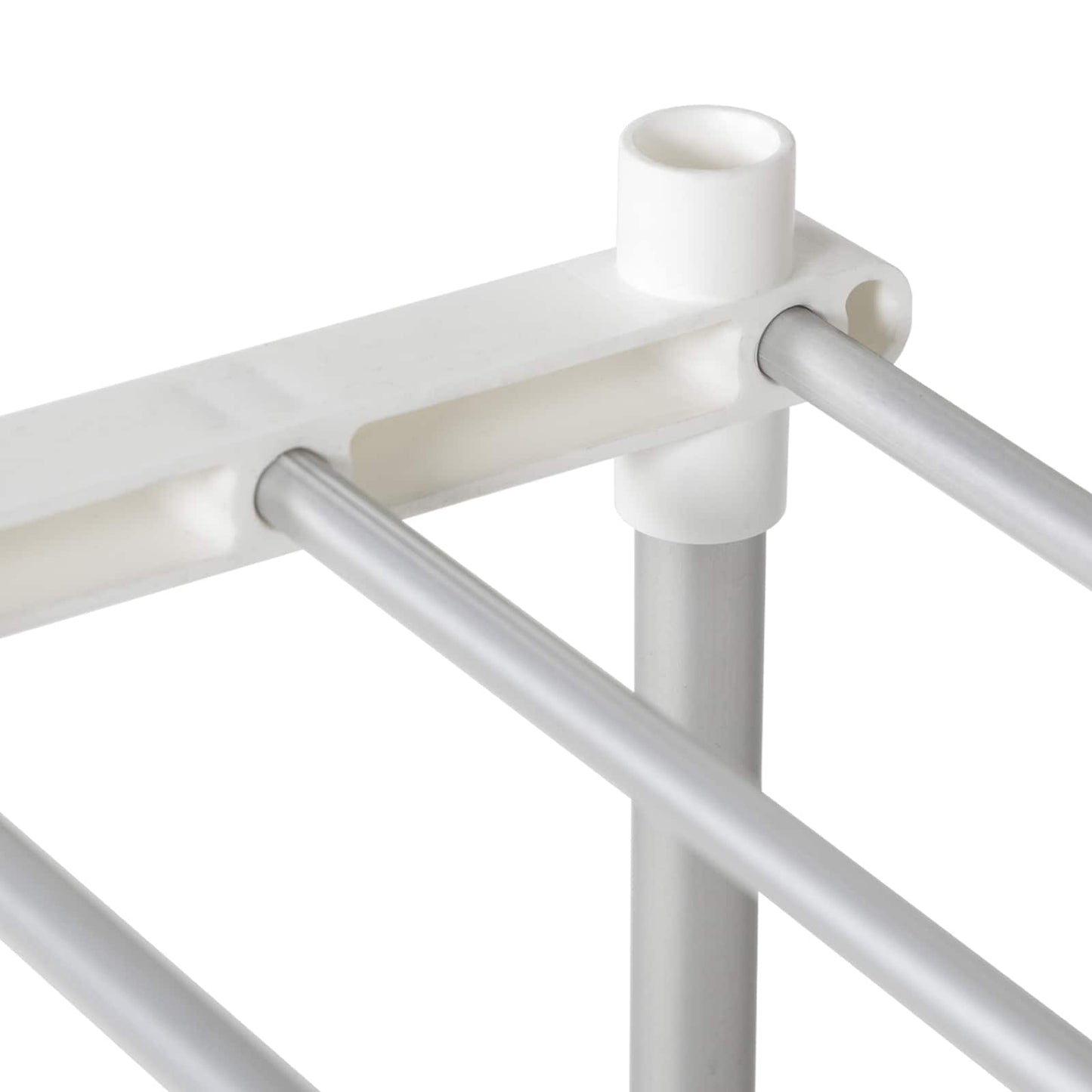 Tubular Shelf mit Speicher Weiß 86 x 27 x 90 cm Aluminium
