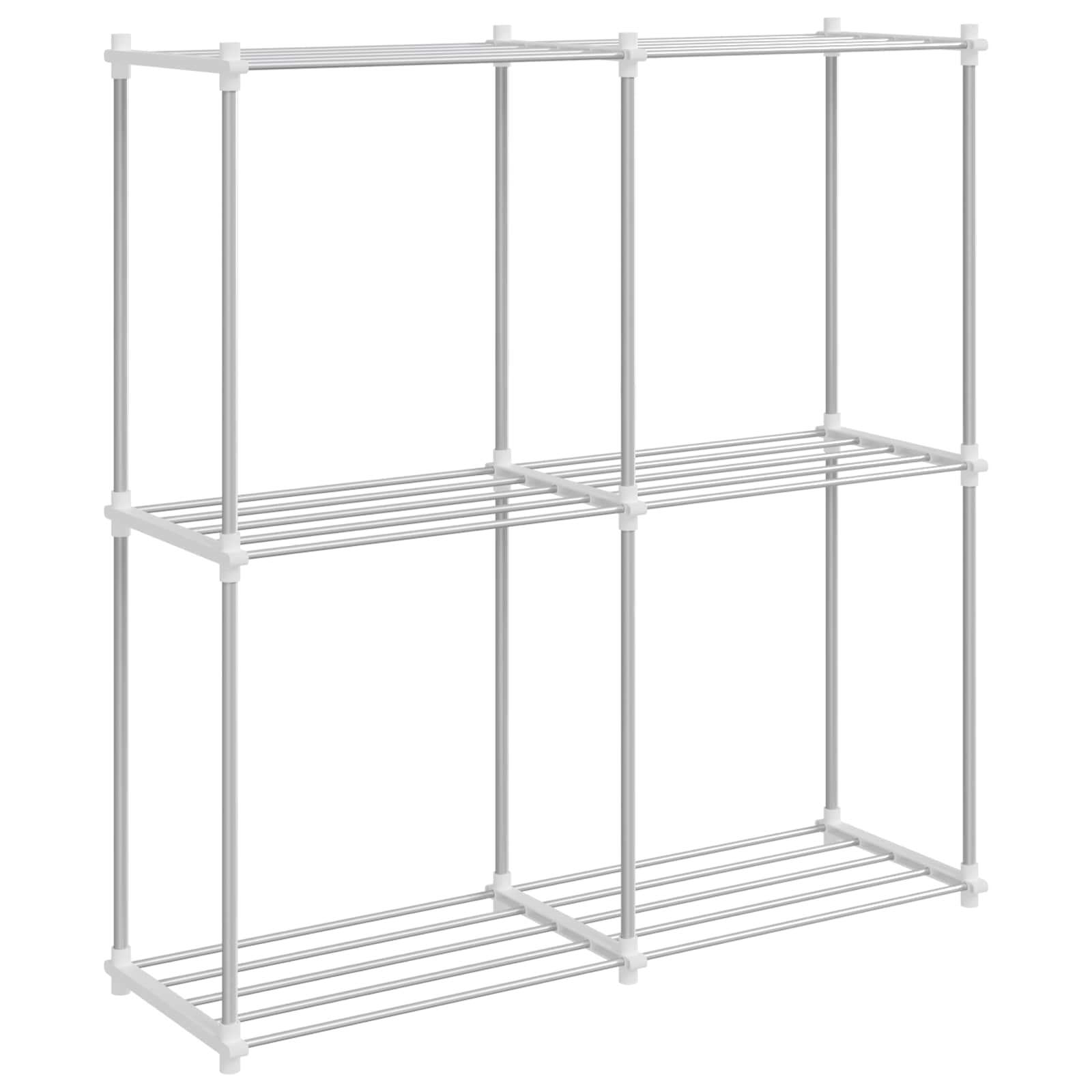 Tubular Shelf mit Speicher Weiß 86 x 27 x 90 cm Aluminium
