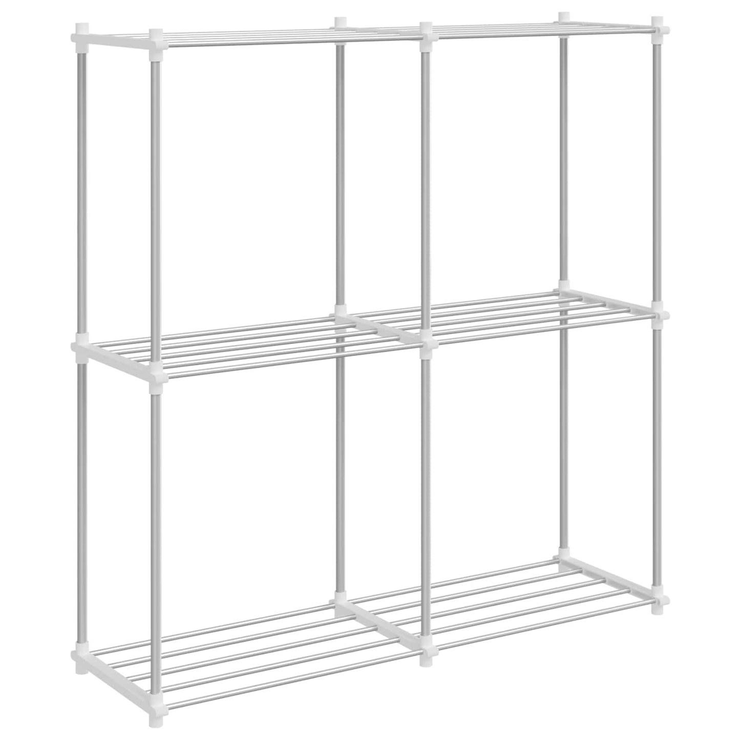 Tubular Shelf mit Speicher Weiß 86 x 27 x 90 cm Aluminium
