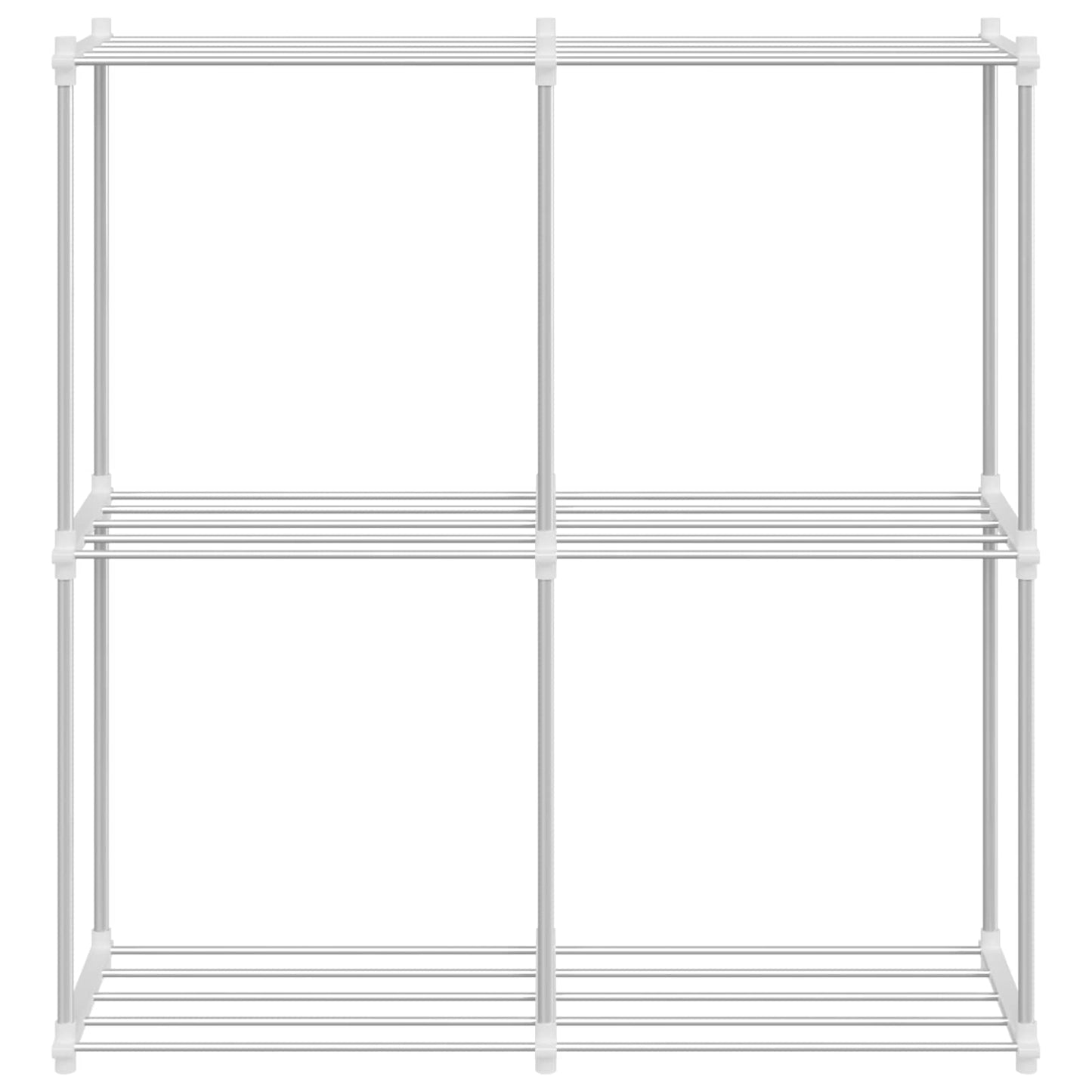 Tubular Shelf mit Speicher Weiß 86 x 27 x 90 cm Aluminium