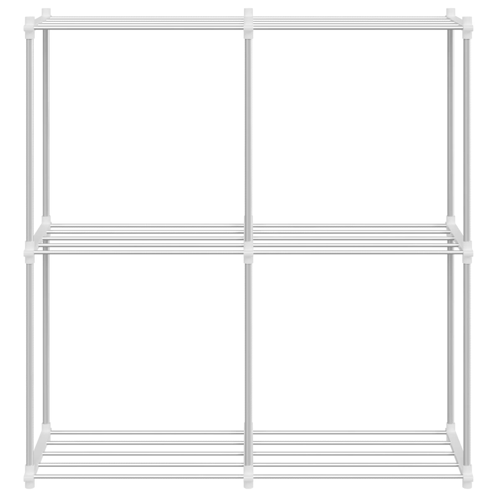 Tubular Shelf mit Speicher Weiß 86 x 27 x 90 cm Aluminium