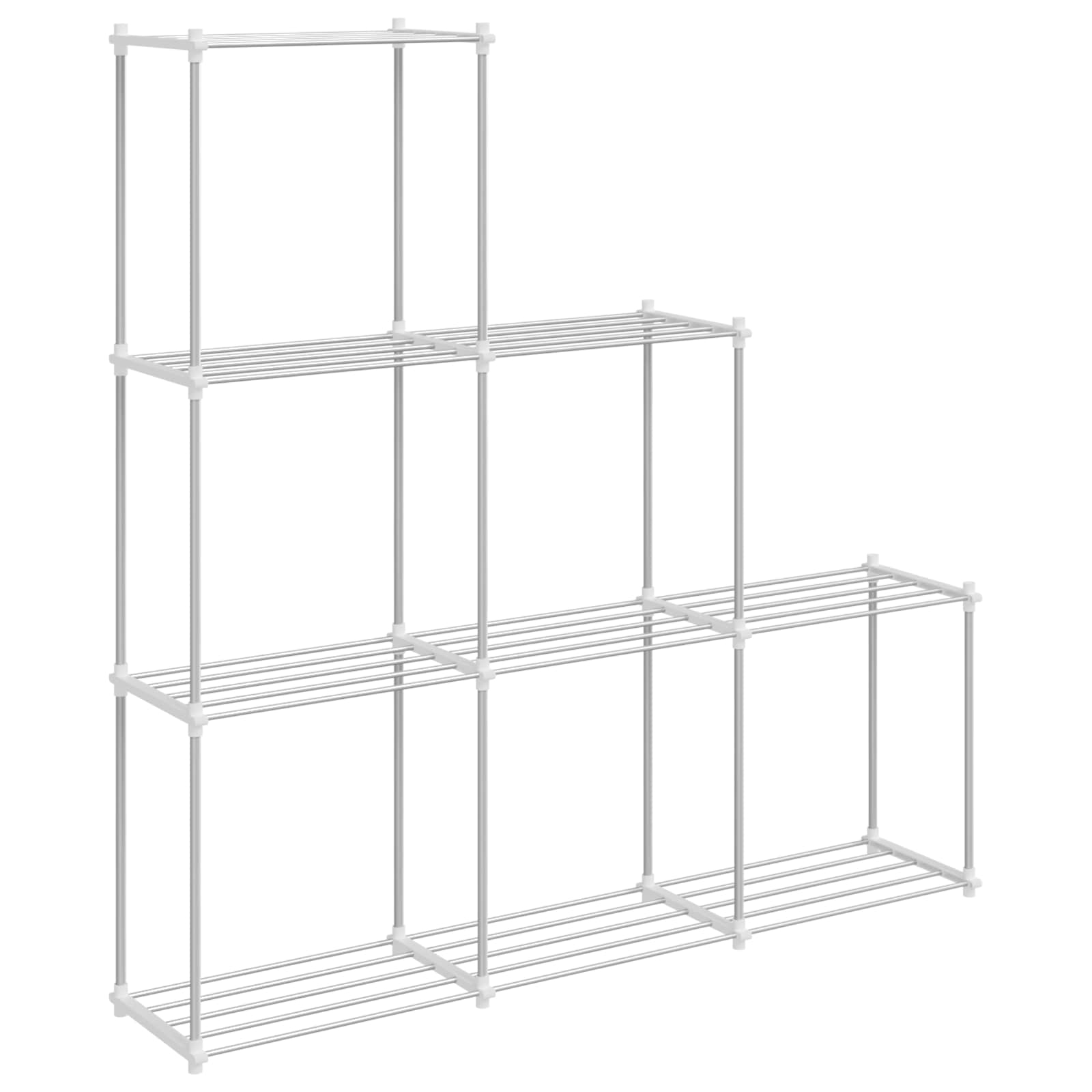 Tubular Shelf mit Speicher Weiß 129 x 27 x 132 cm Aluminium