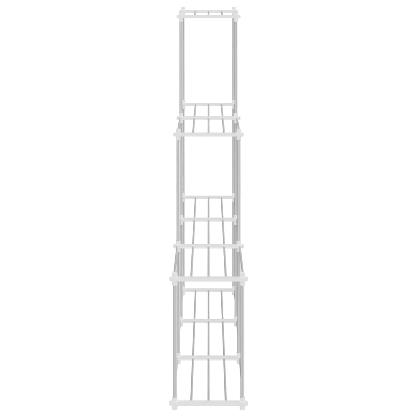 Tubular Shelf mit Speicher Weiß 129 x 27 x 132 cm Aluminium