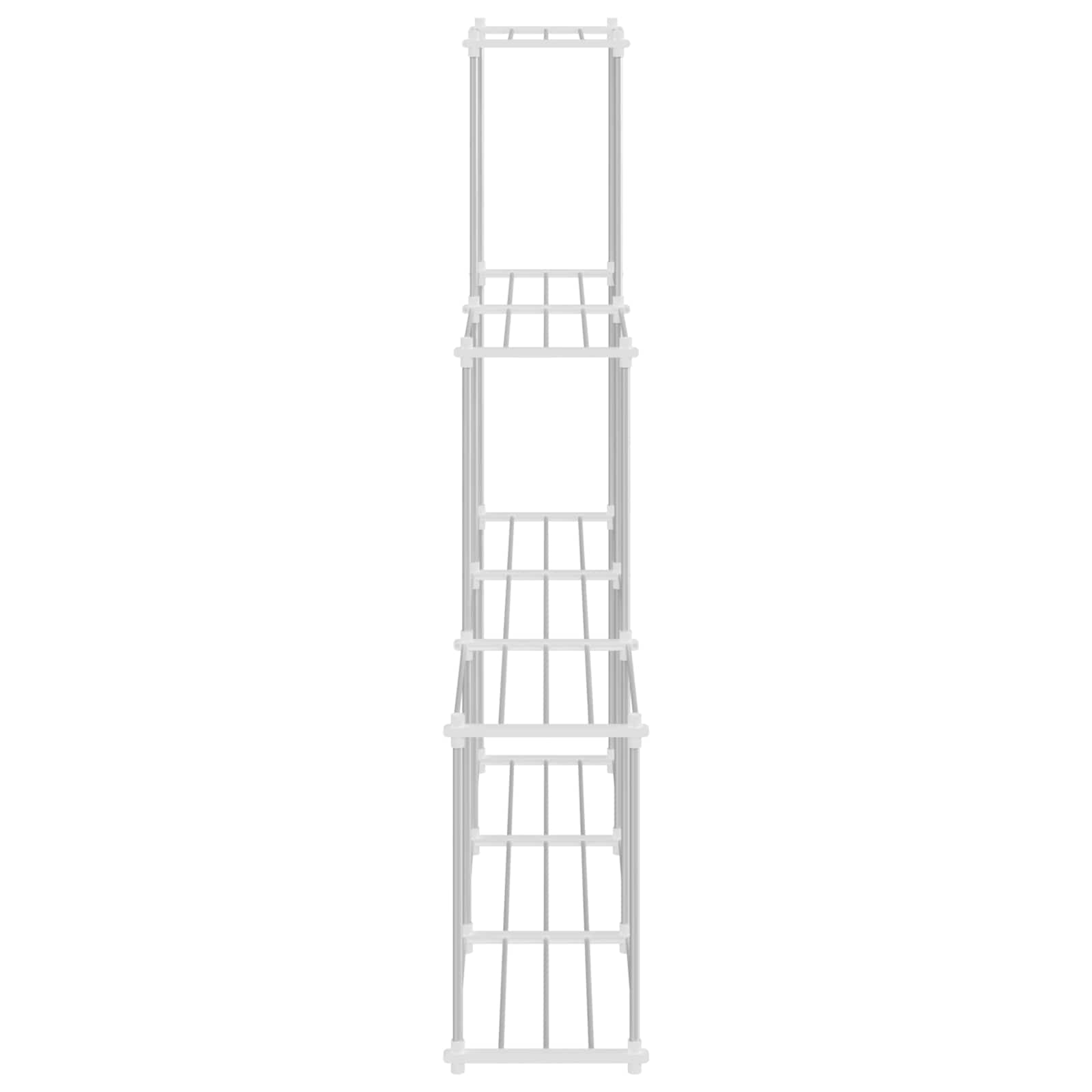 Tubular Shelf mit Speicher Weiß 129 x 27 x 132 cm Aluminium