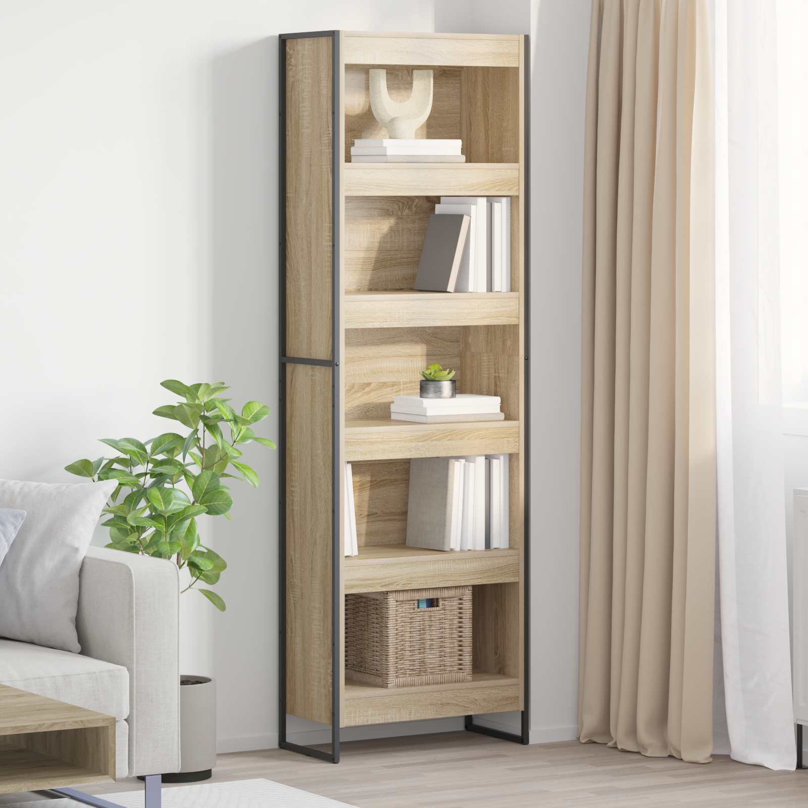 Bücherregal 60 x 30 x 189,5 cm Holzwerkstoff Sonoma