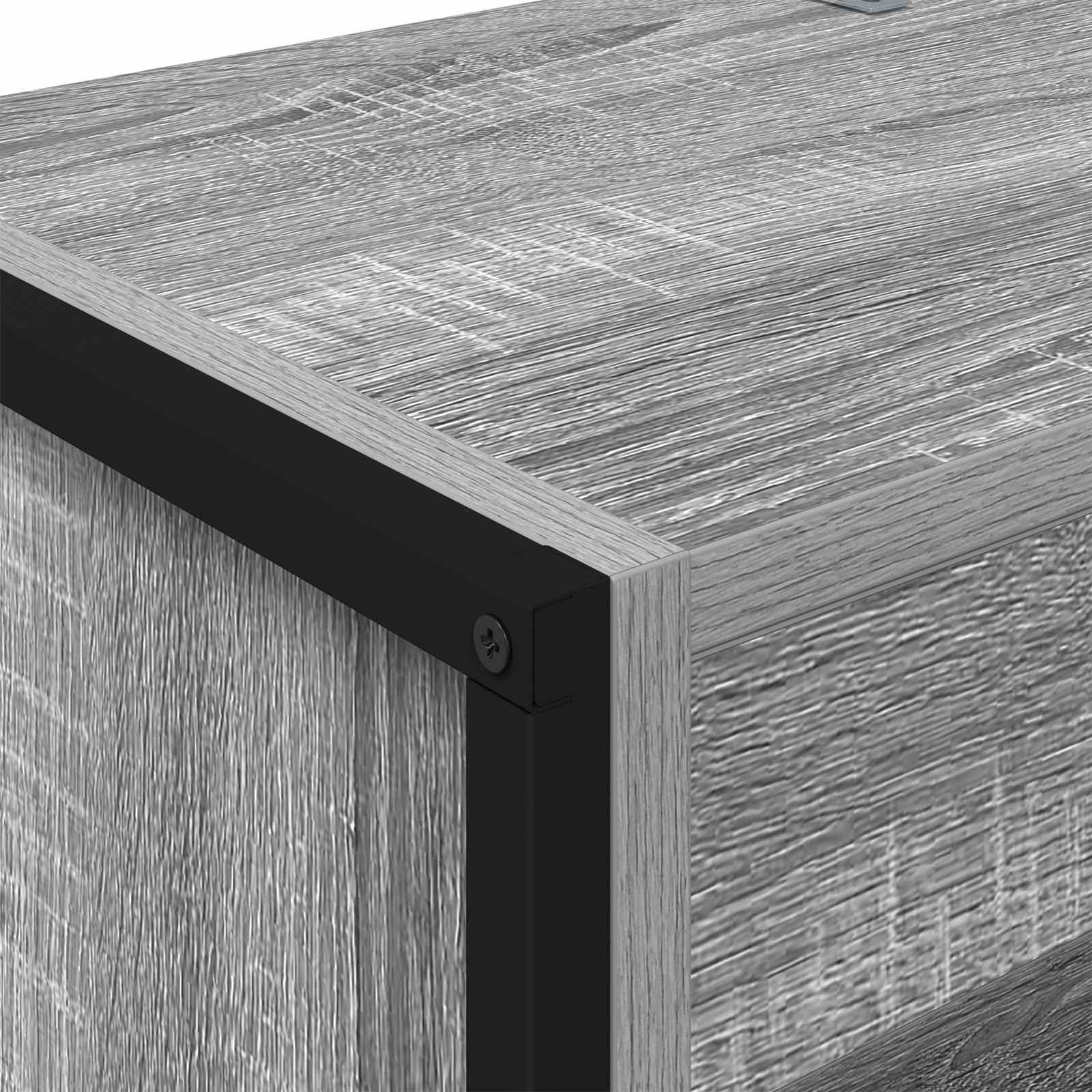 Bücherregal 60 x 30 x 189,5 cm Holzwerkstoff Graues Sonoma