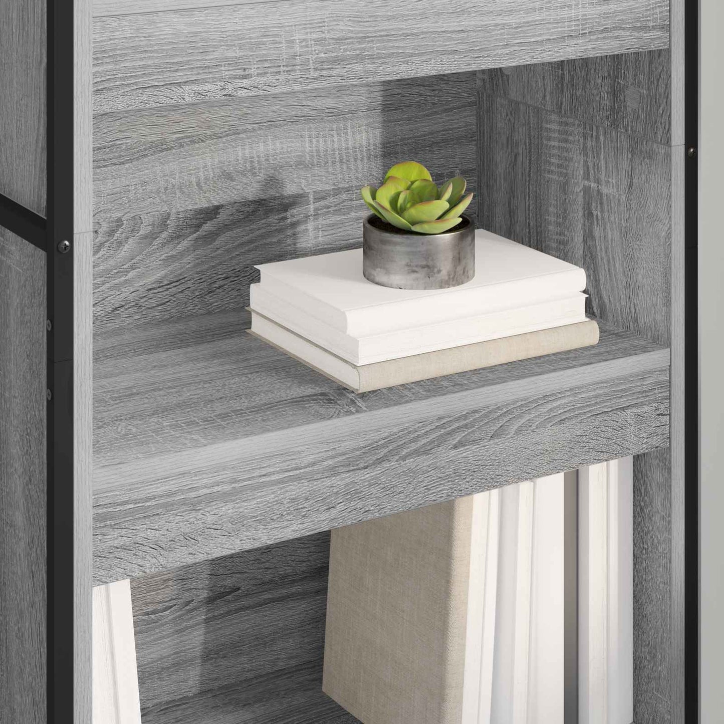Bücherregal 60 x 30 x 189,5 cm Holzwerkstoff Graues Sonoma