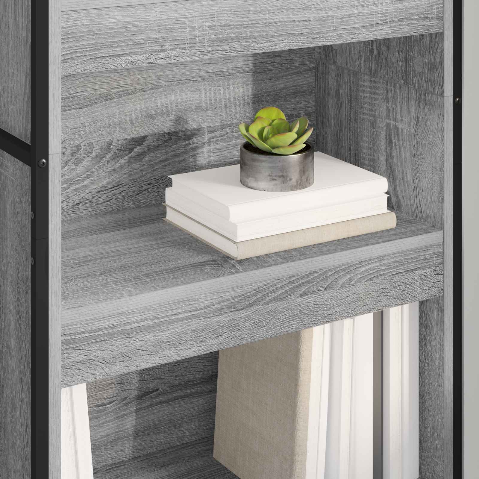 Bücherregal 60 x 30 x 189,5 cm Holzwerkstoff Graues Sonoma