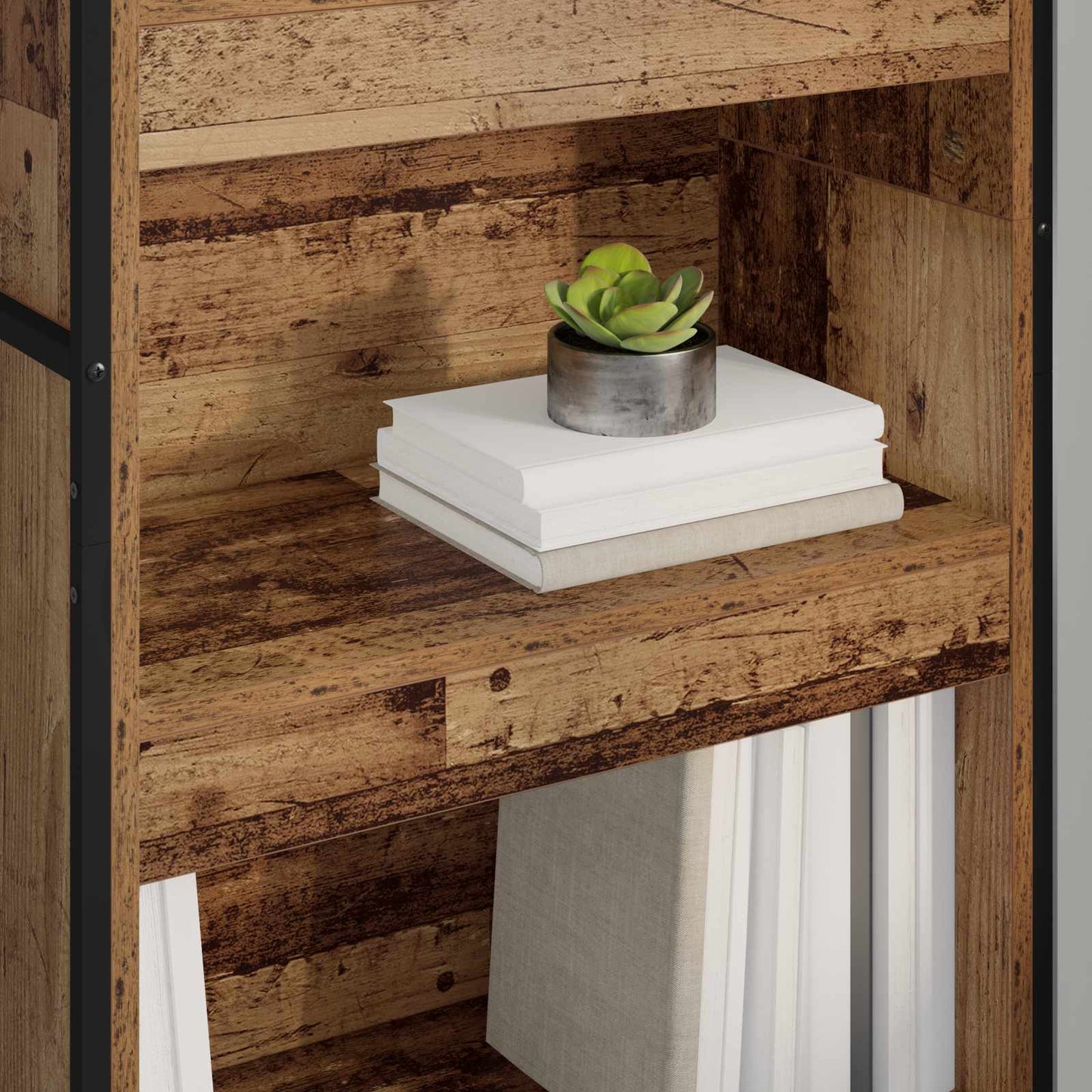 Bücherregal 60 x 30 x 189,5 cm Holzwerkstoff Altholz