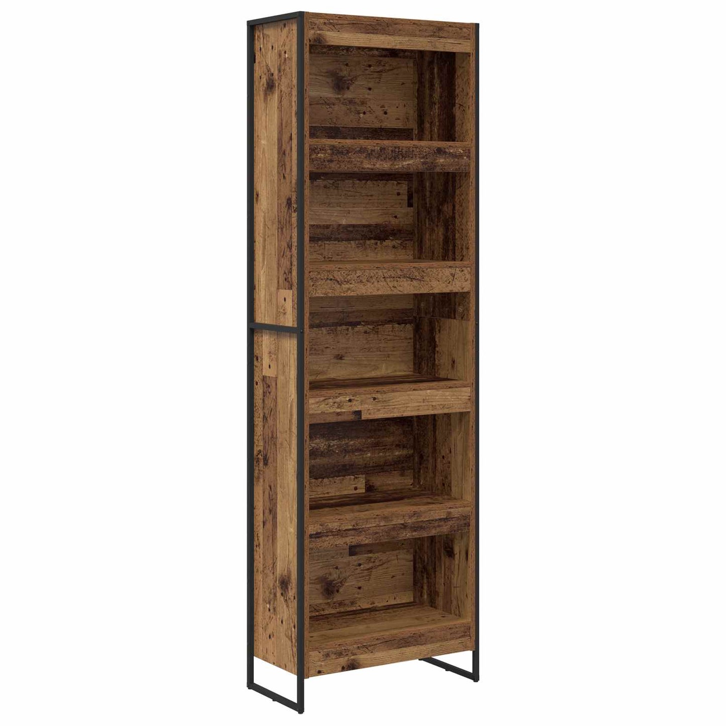Bücherregal 60 x 30 x 189,5 cm Holzwerkstoff Altholz