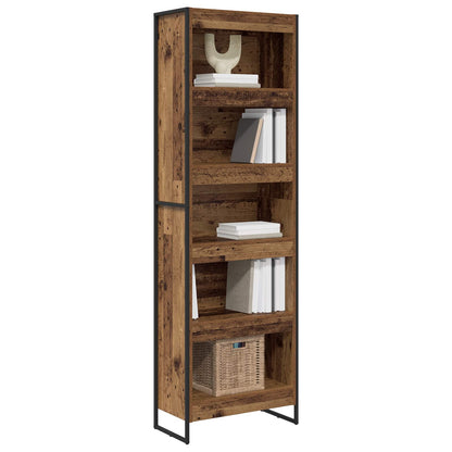 Bücherregal 60 x 30 x 189,5 cm Holzwerkstoff Altholz