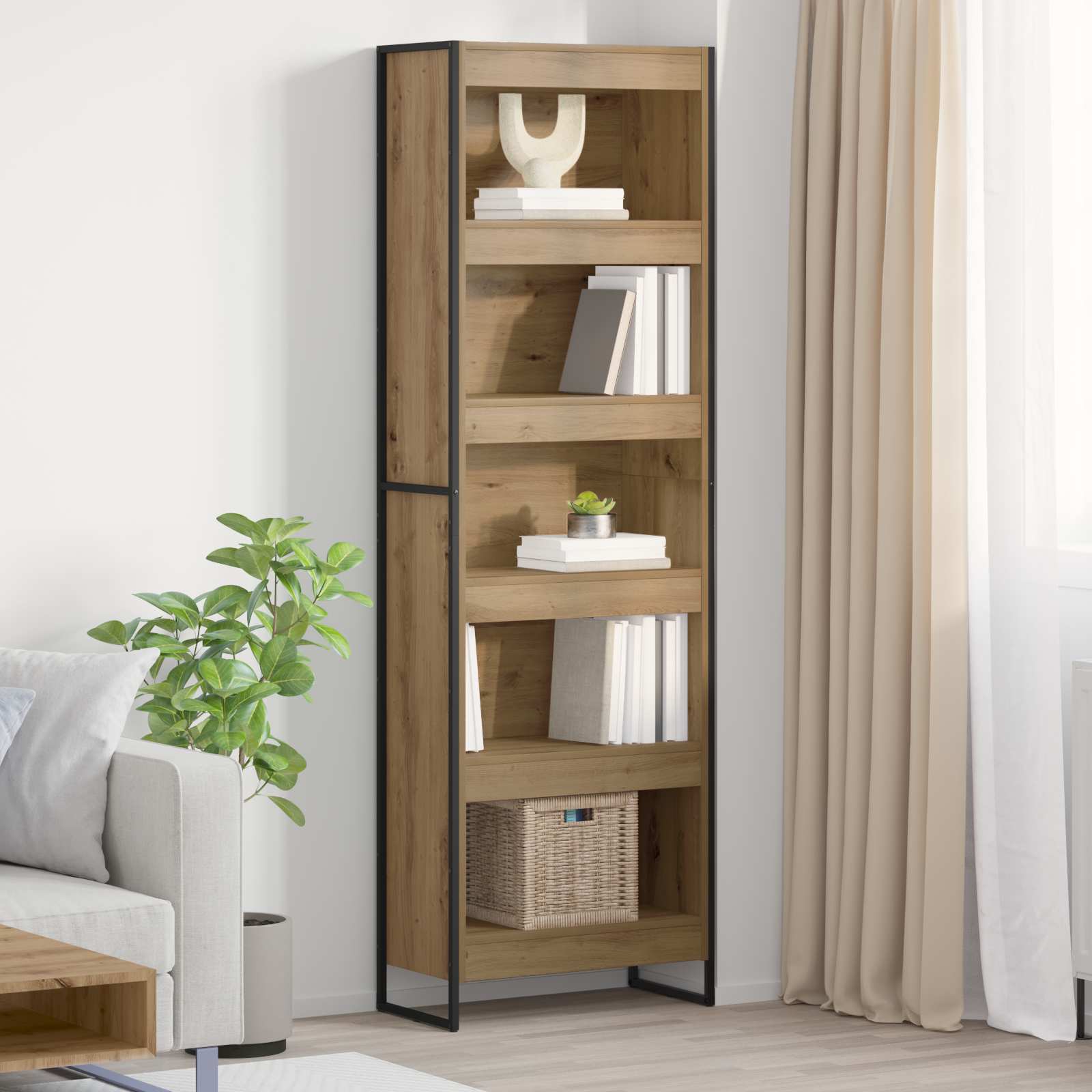 Bücherregal 60 x 30 x 189,5 cm Holzwerkstoff